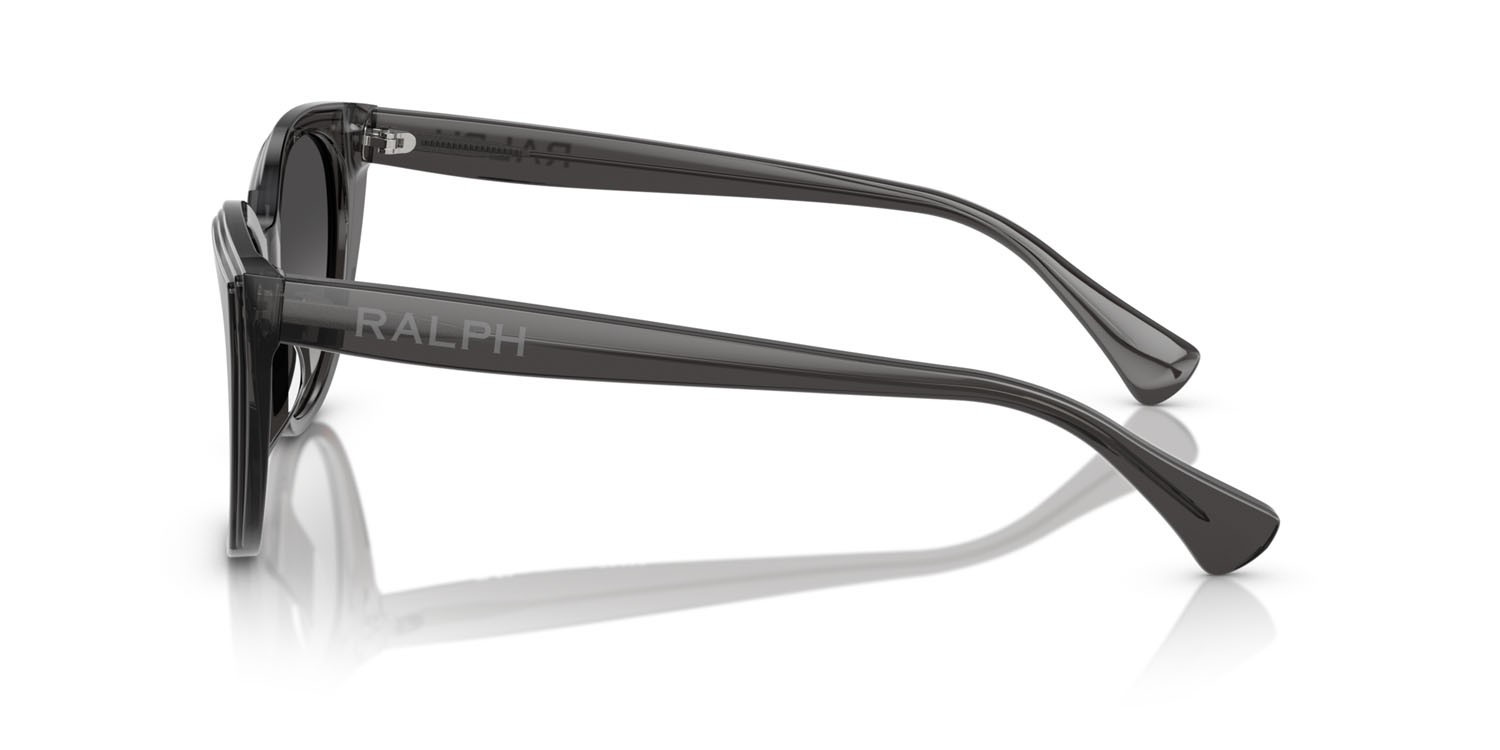 Occhiali da sole Ralph RA 5324U (55368G) colore nero trasparente lucido forma quadrato lenti grigio sfumato
