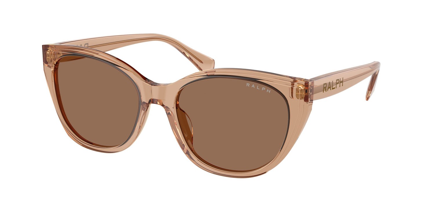 Sunglasses Ralph RA 5324U (582673) color marrone trasparente lucido shape square lenses marrone