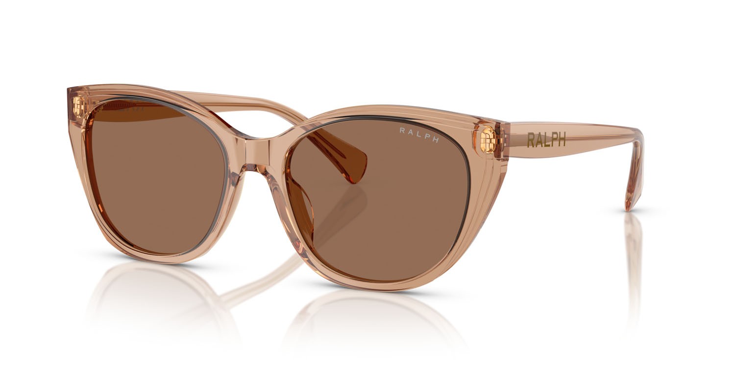 Sunglasses Ralph RA 5324U (582673) color marrone trasparente lucido shape square lenses marrone
