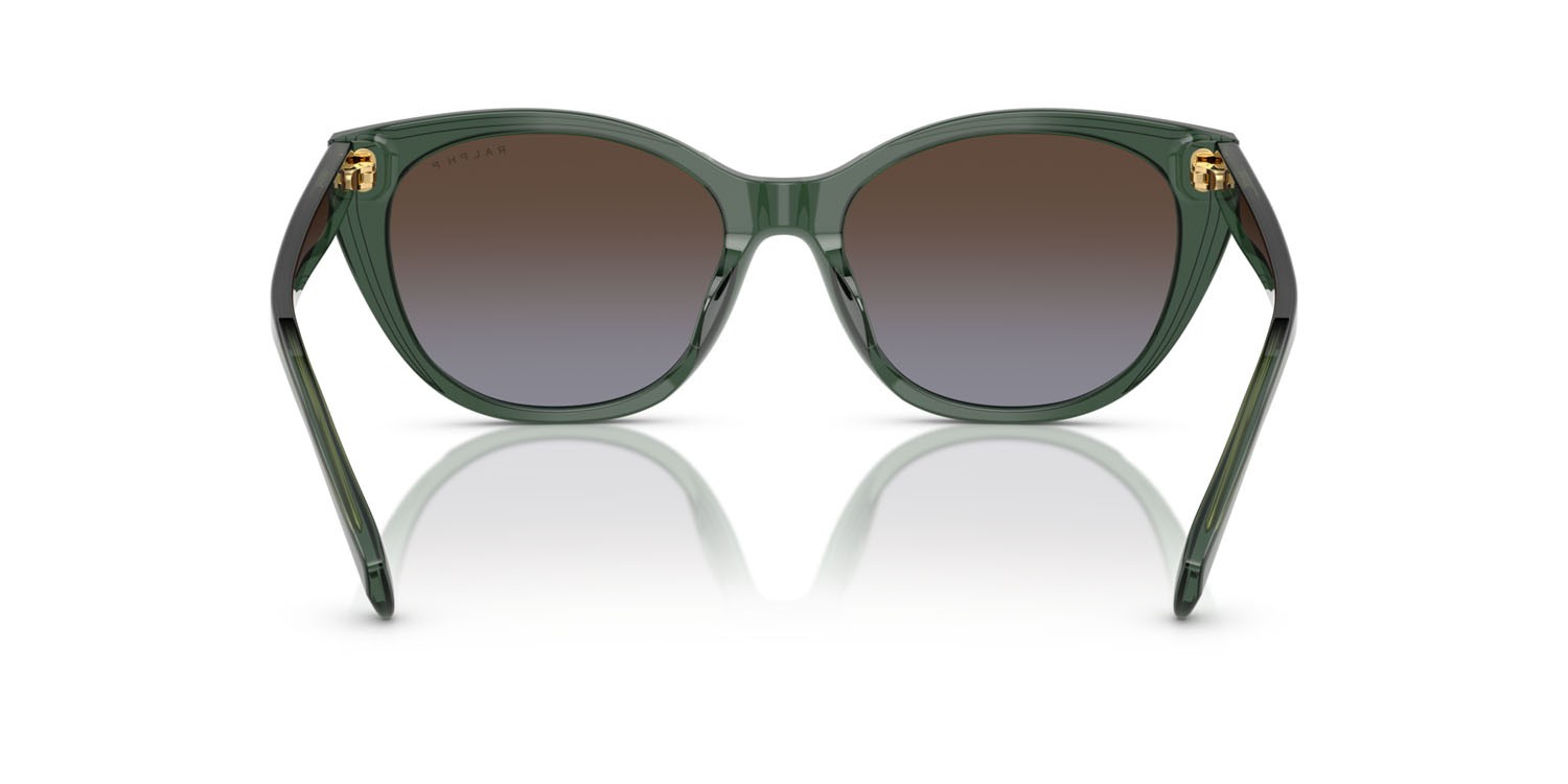 Sunglasses Ralph RA 5324U (6206T5) color verde trasparente lucido shape square lenses polar marrone sfumata