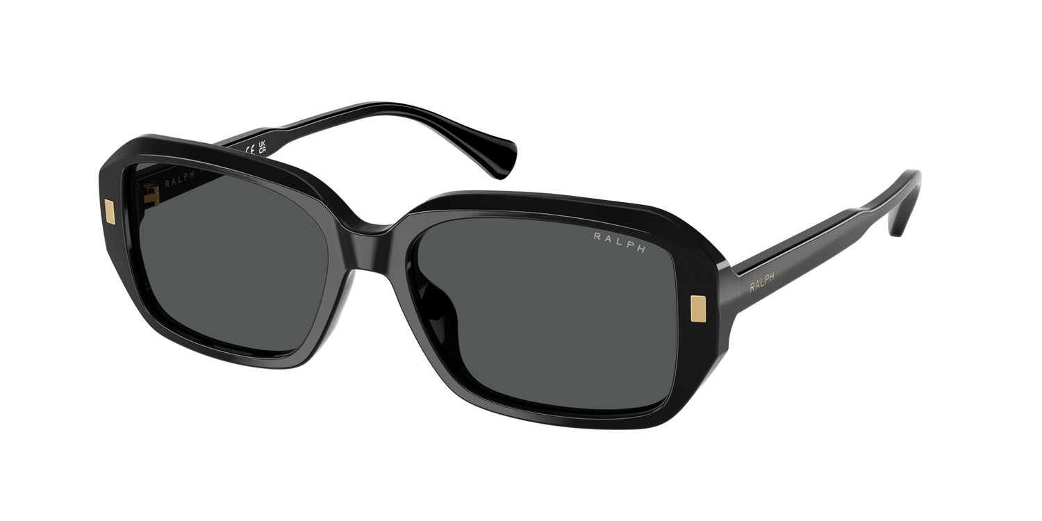 Sunglasses Ralph RA 5325U (500187) color nero lucido shape rectangle lenses grigio