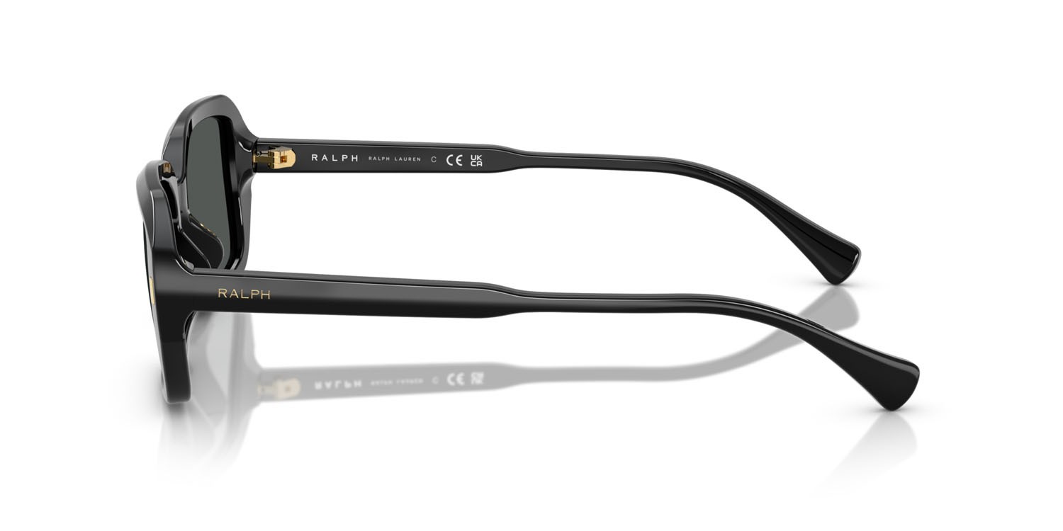 Sunglasses Ralph RA 5325U (500187) color nero lucido shape rectangle lenses grigio