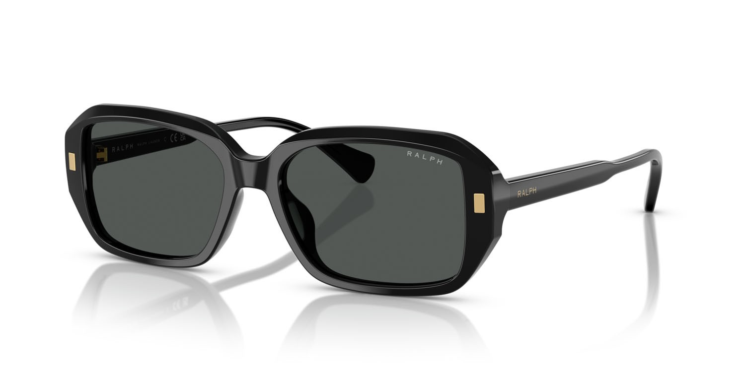 Sunglasses Ralph RA 5325U (500187) color nero lucido shape rectangle lenses grigio