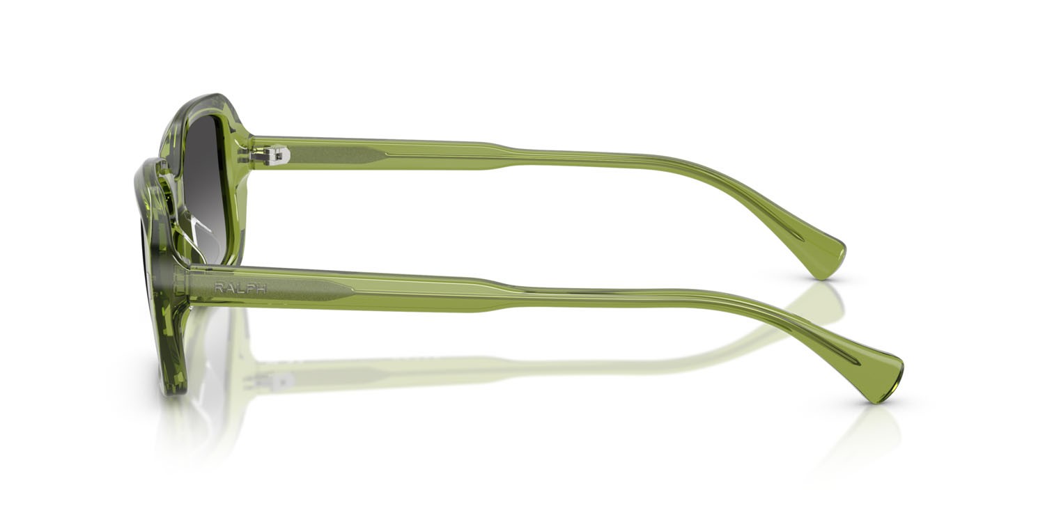 Sonnenbrillen Ralph RA 5325U (62228G) farbe verde trasparente lucido form rechteckig gläser grigio sfumato
