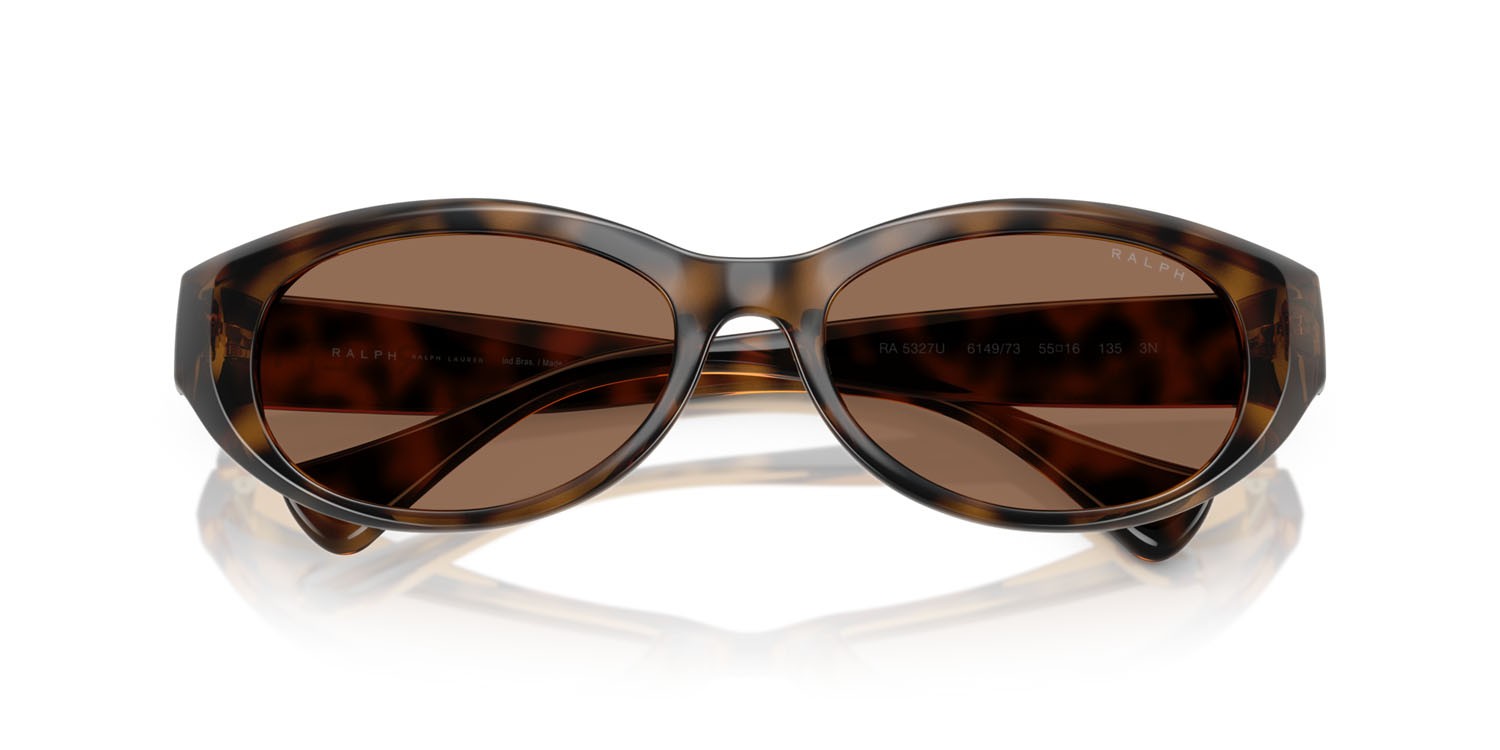 Sonnenbrillen Ralph RA 5327U (614973) farbe havana scuro lucido form oval gläser marrone scuro