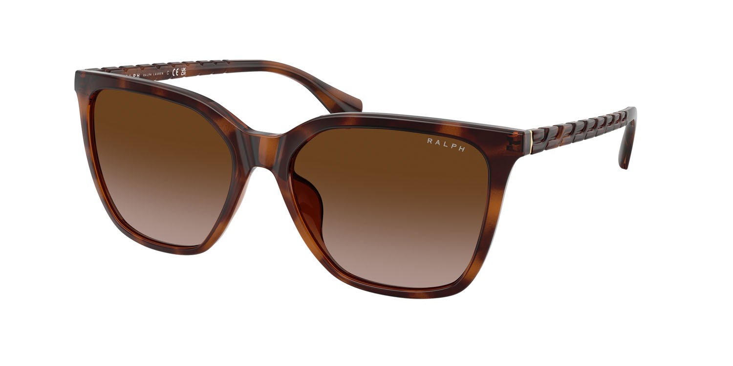 Sunglasses Ralph RA 5328U (614913) color havana scuro lucido shape square lenses marrone sfumato
