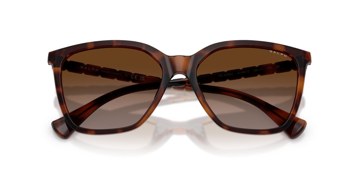 Sunglasses Ralph RA 5328U (614913) color havana scuro lucido shape square lenses marrone sfumato