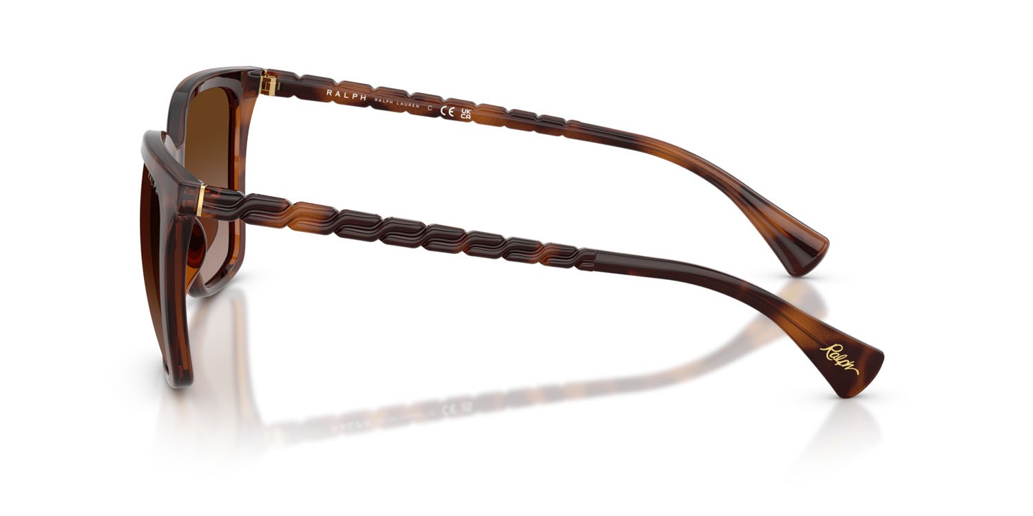 Sunglasses Ralph RA 5328U (614913) color havana scuro lucido shape square lenses marrone sfumato