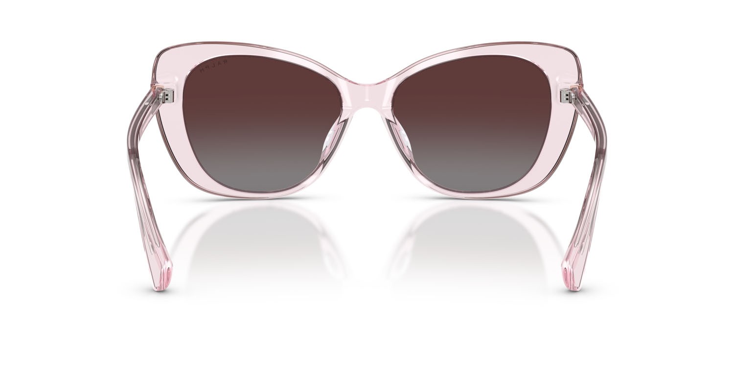 Sunglasses Ralph RA 5329U (61906K) color blush lucido crystal shape butterfly lenses rosa sfumato a specchio