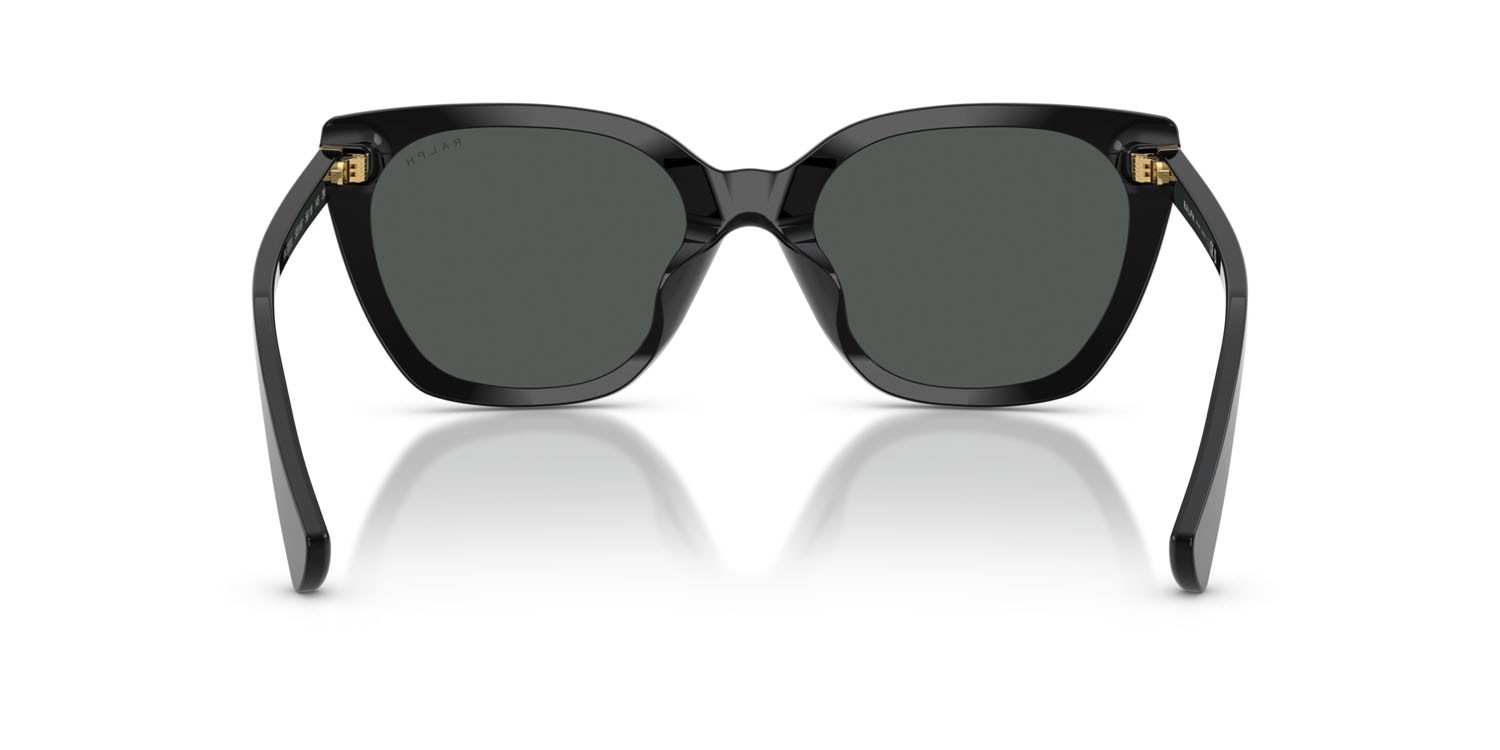 Sunglasses Ralph RA 5330U (500187) color nero lucido shape butterfly lenses grigio chiaro