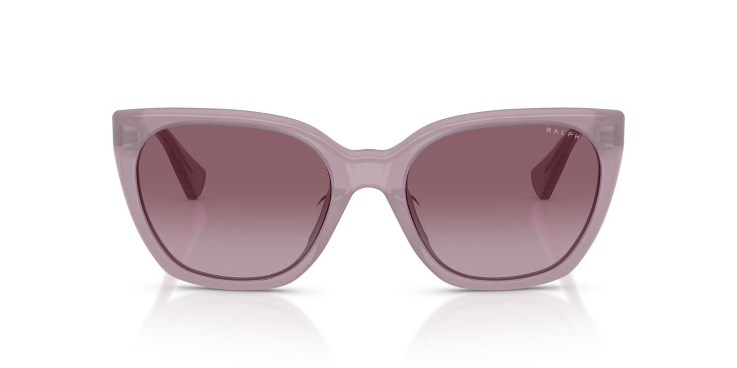 Sunglasses Ralph RA 5330U (62388H) color lilla latte lucido shape butterfly lenses violetto sfumato