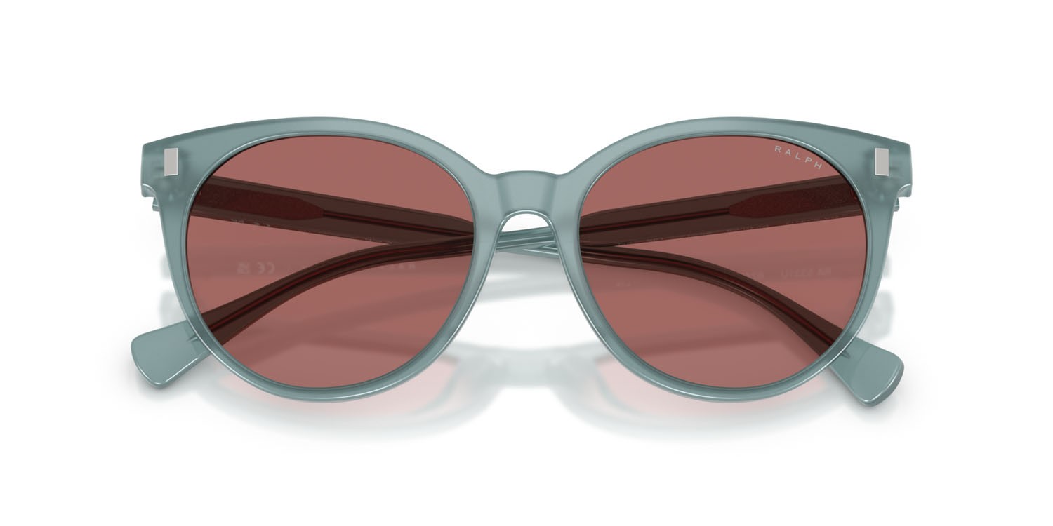 Occhiali da sole Ralph RA 5331U (624069) colore shiny milky blue forma pantos lenti rosa