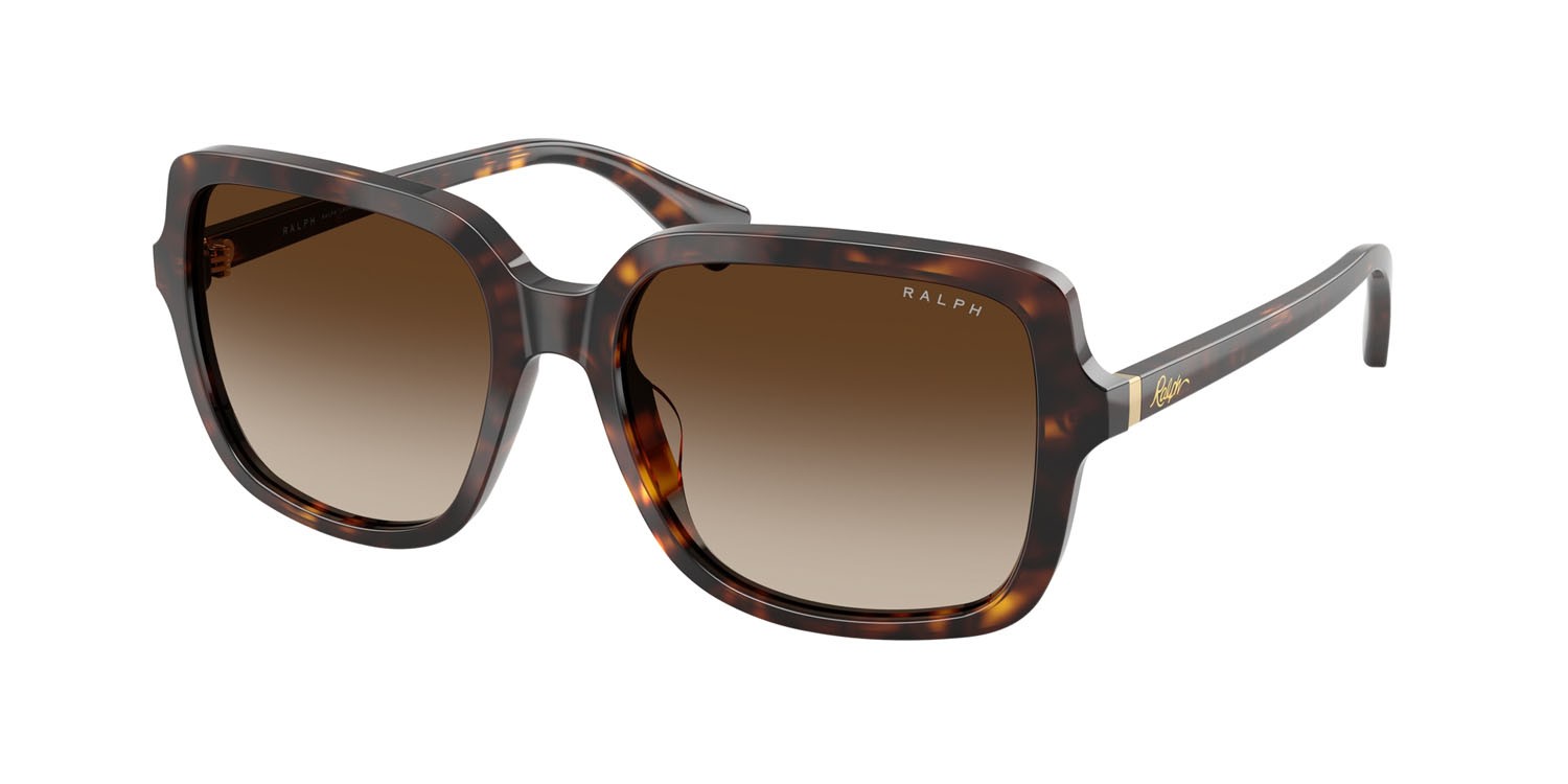 Sunglasses Ralph RA 5333U (500313) color havana scuro lucido shape square lenses marrone sfumato