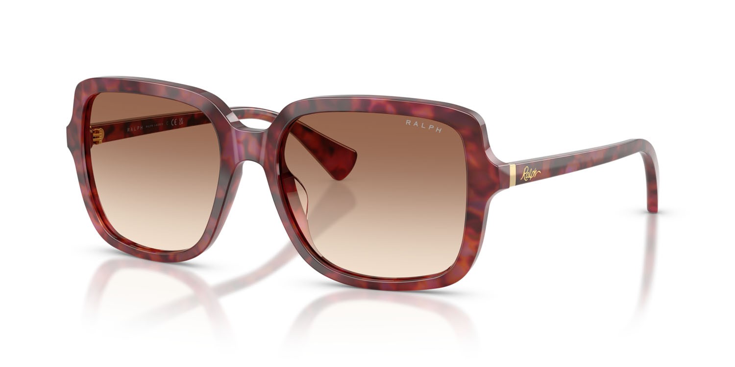 Sunglasses Ralph RA 5333U (623913) color havana viola brillante shape square lenses marrone chiaro sfumato