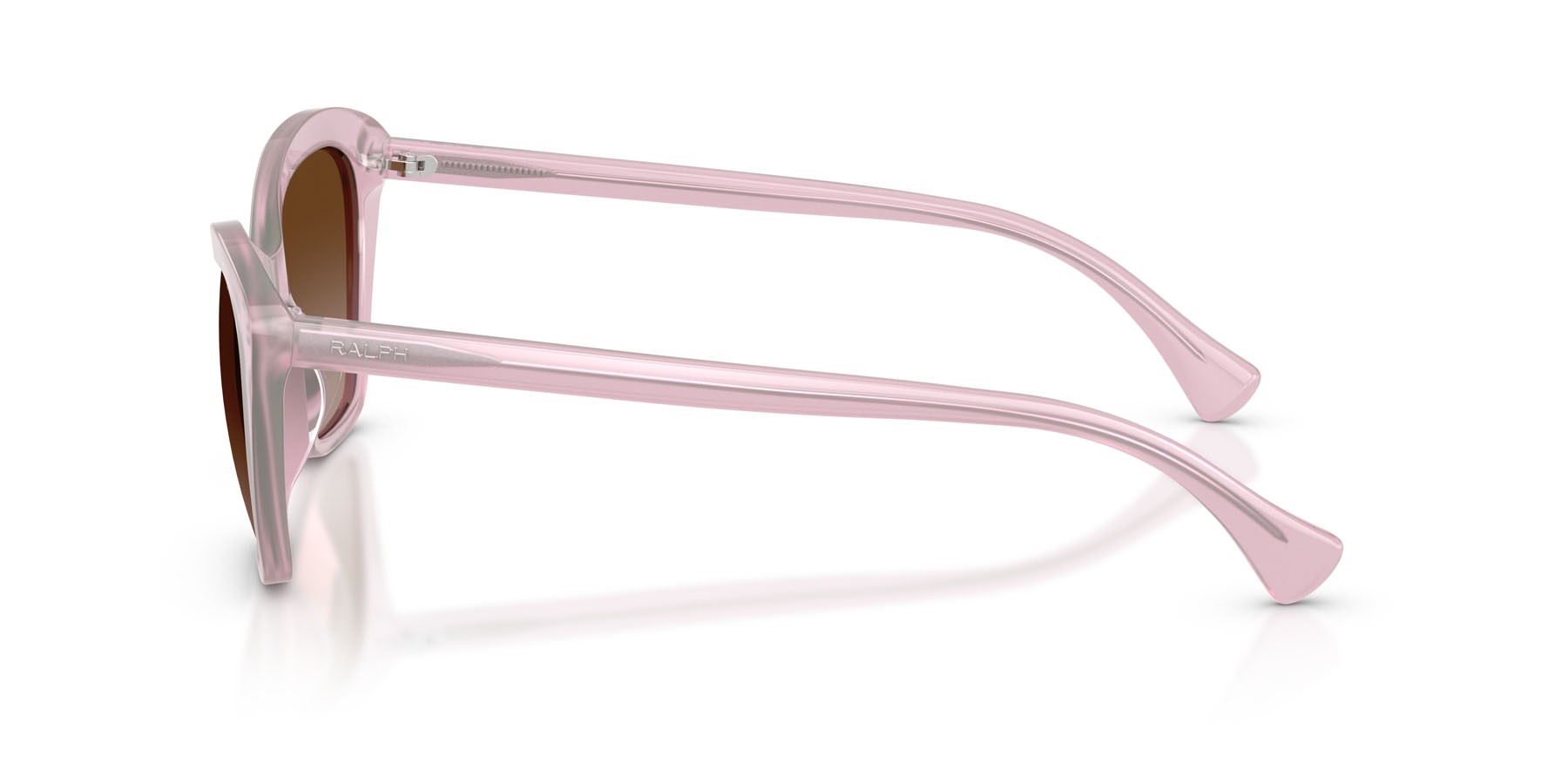 Sunglasses Ralph RA 5337U (628413) color violetto opalino shape butterfly lenses marrone sfumato