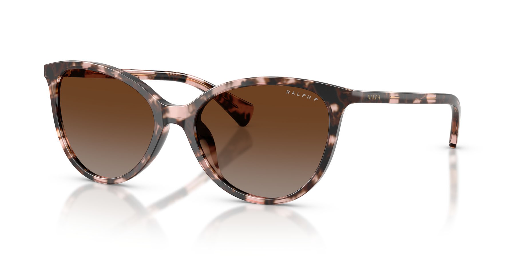 Sunglasses Ralph RA 5339U (6058T5) color havana rosa shape pantos lenses polarizzata marrone sfumato