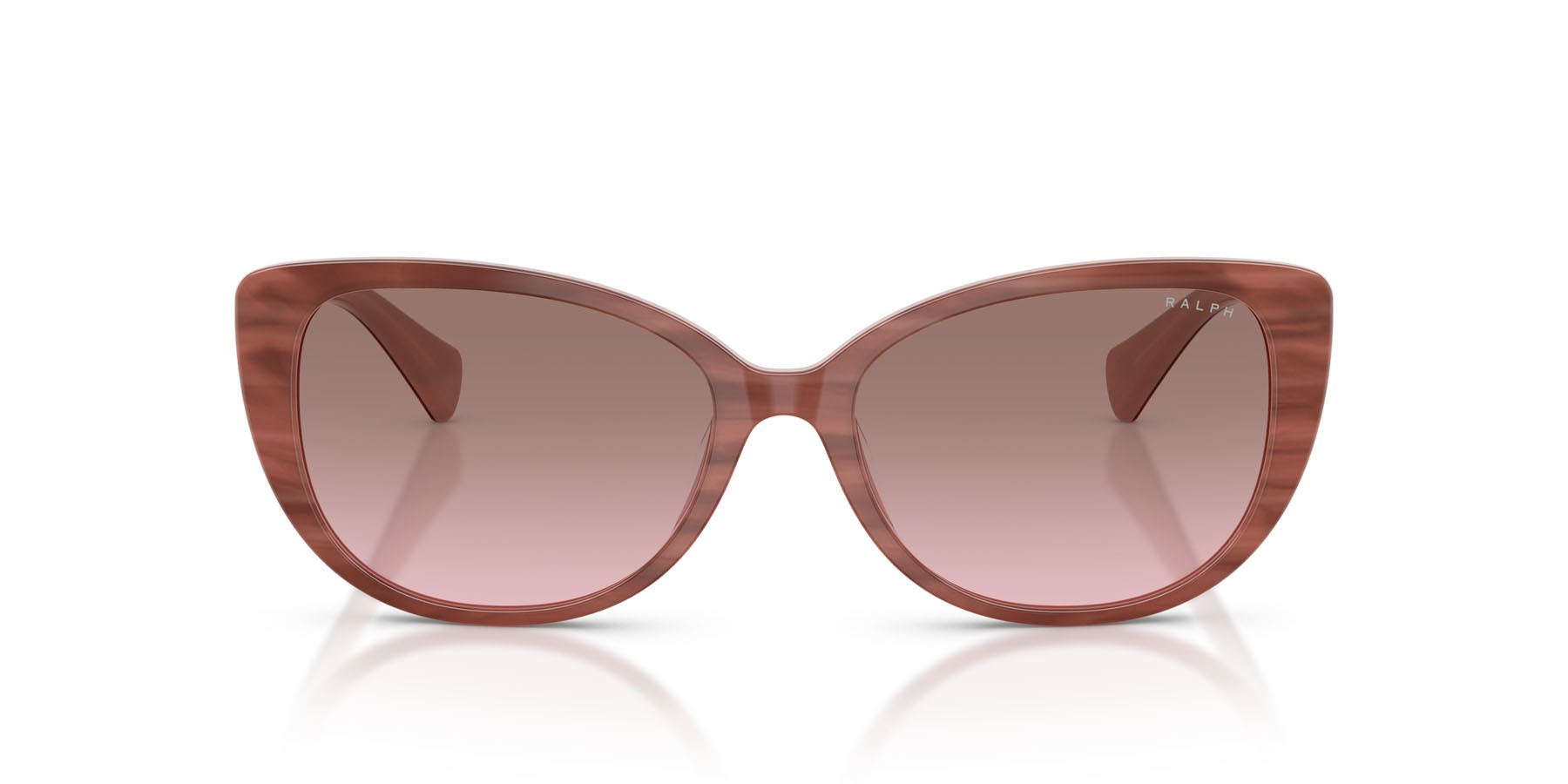 Sunglasses Ralph RA 5340U (62919T) color striato rosa shape butterfly lenses violetto sfumato
