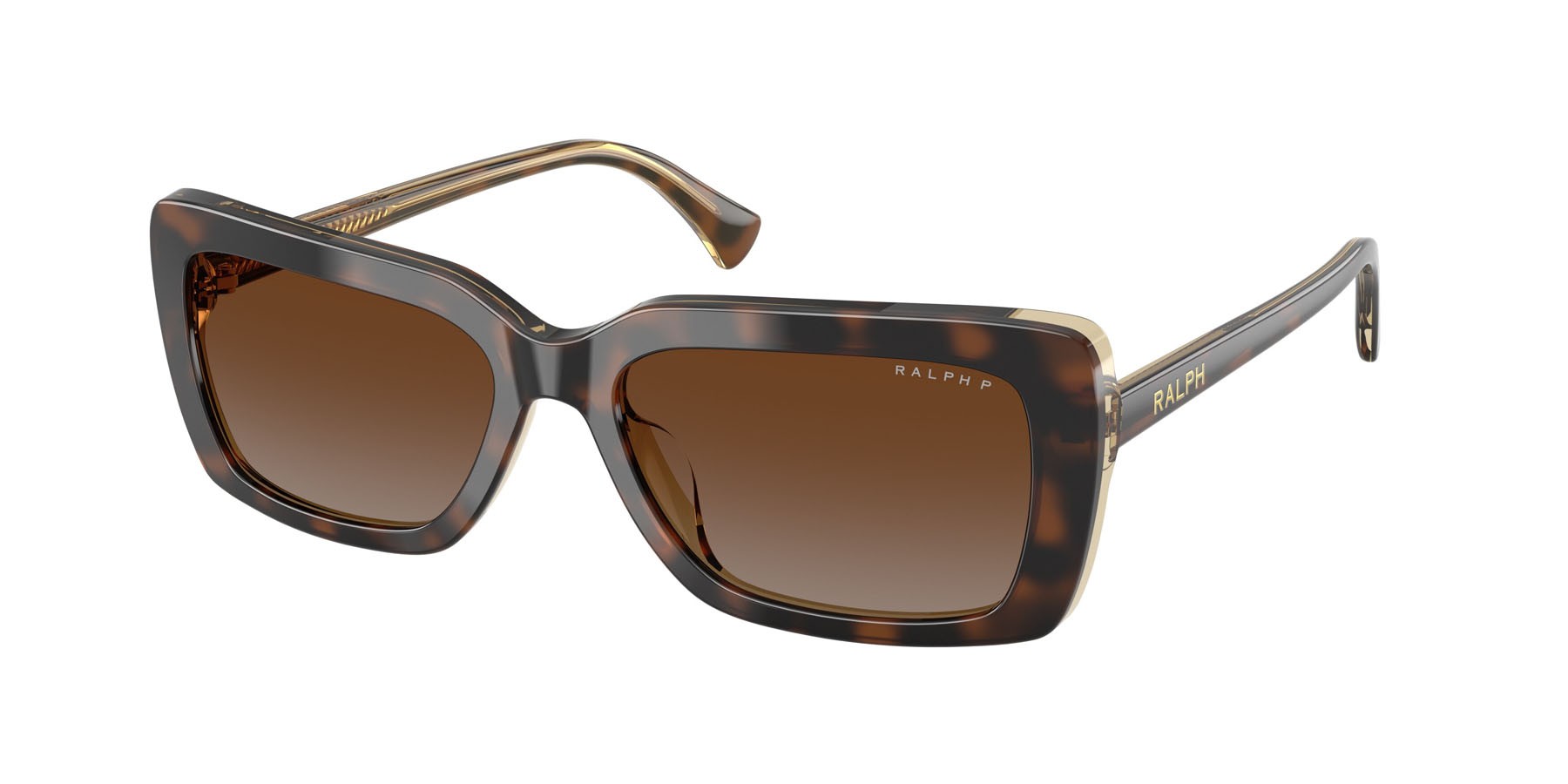 Sunglasses Ralph RA 5342U (6294T5) color tartarugato shape rectangle lenses polarized marrone sfumata
