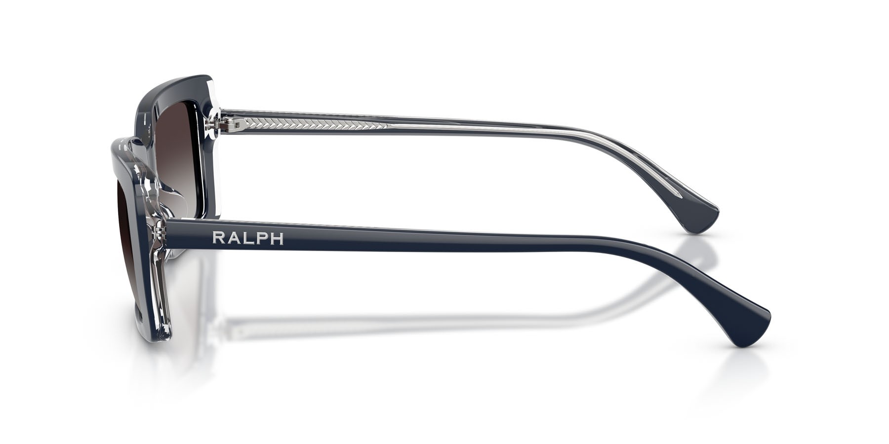 Sunglasses Ralph RA 5342U (62988G) color blue trasparent shape rectangle lenses grigio