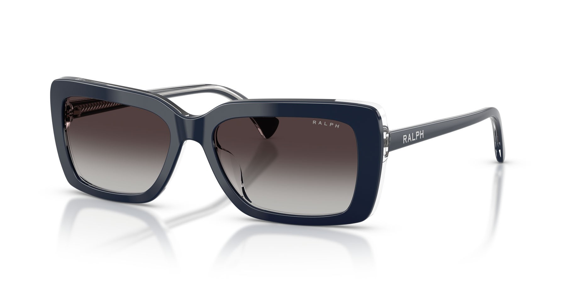 Sunglasses Ralph RA 5342U (62988G) color blue trasparent shape rectangle lenses grigio