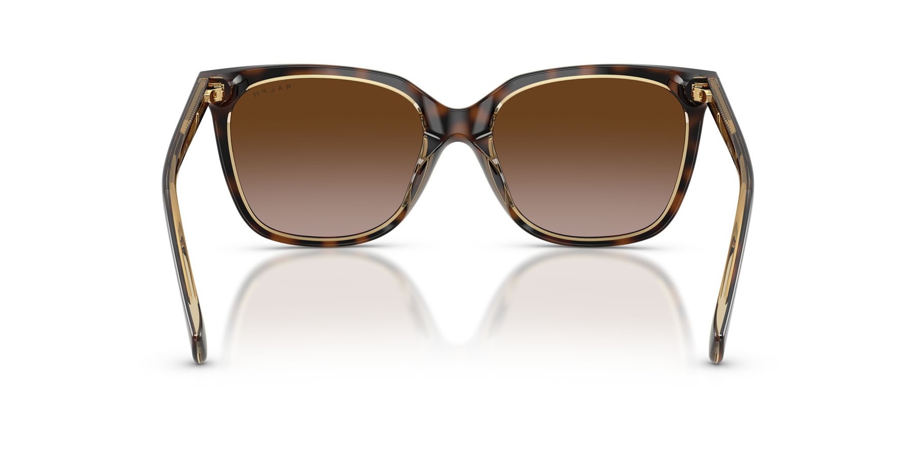 Sunglasses Ralph RA 5343U (629413) color havana scuro su trasparente shape square lenses marrone sfumato
