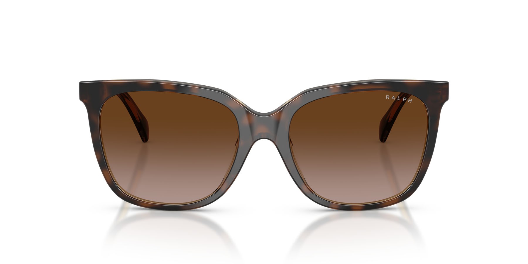 Sunglasses Ralph RA 5343U (629413) color havana scuro su trasparente shape square lenses marrone sfumato