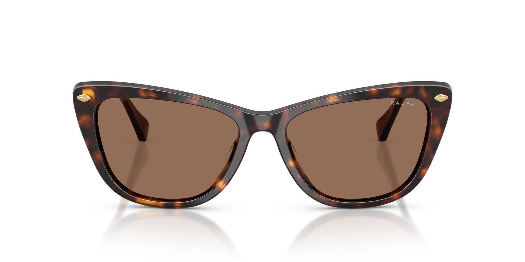 Sunglasses Ralph RA 5346U (500373) color havana scuro lucido shape cat eye lenses marrone