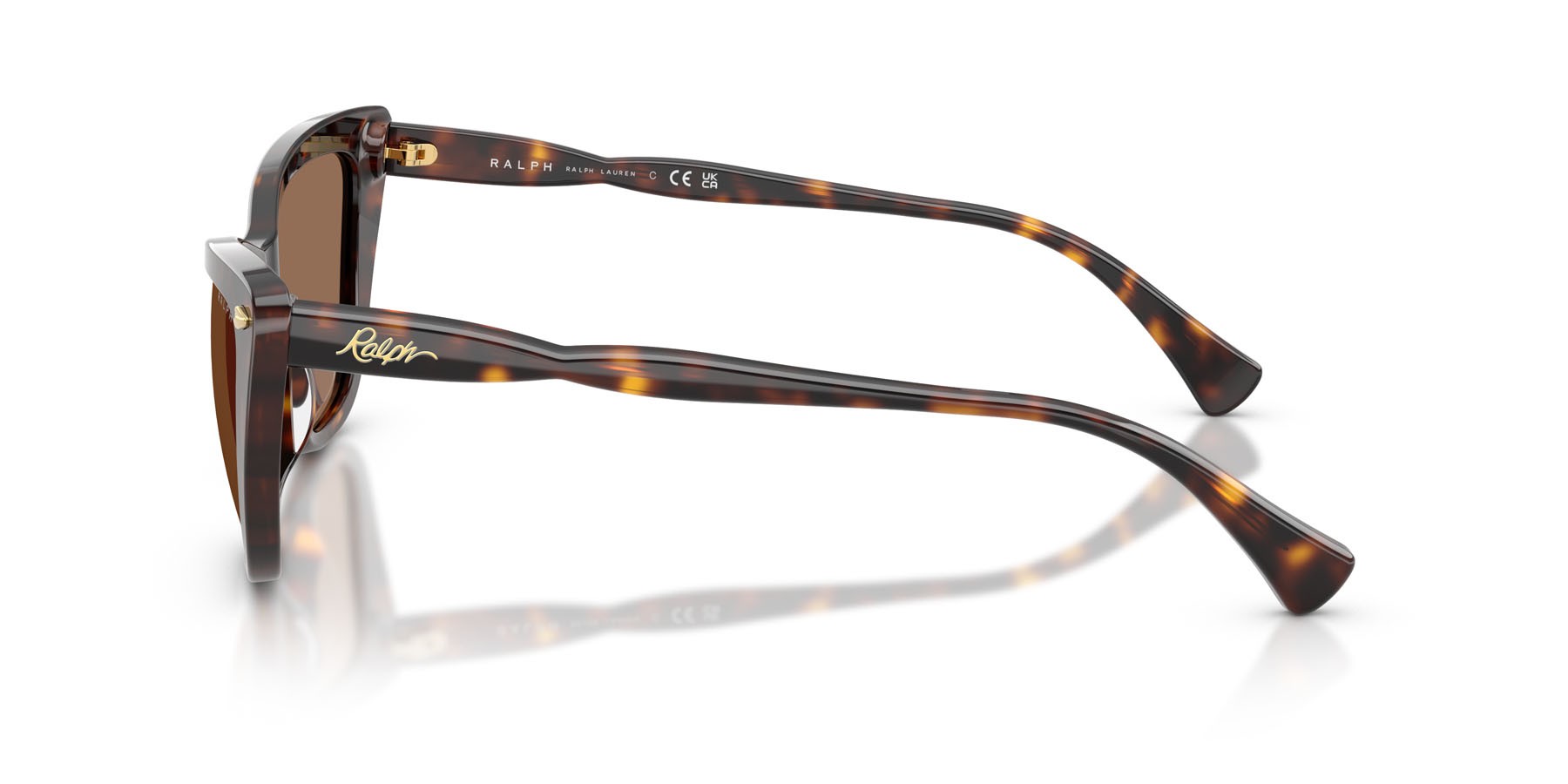 Sunglasses Ralph RA 5346U (500373) color havana scuro lucido shape cat eye lenses marrone