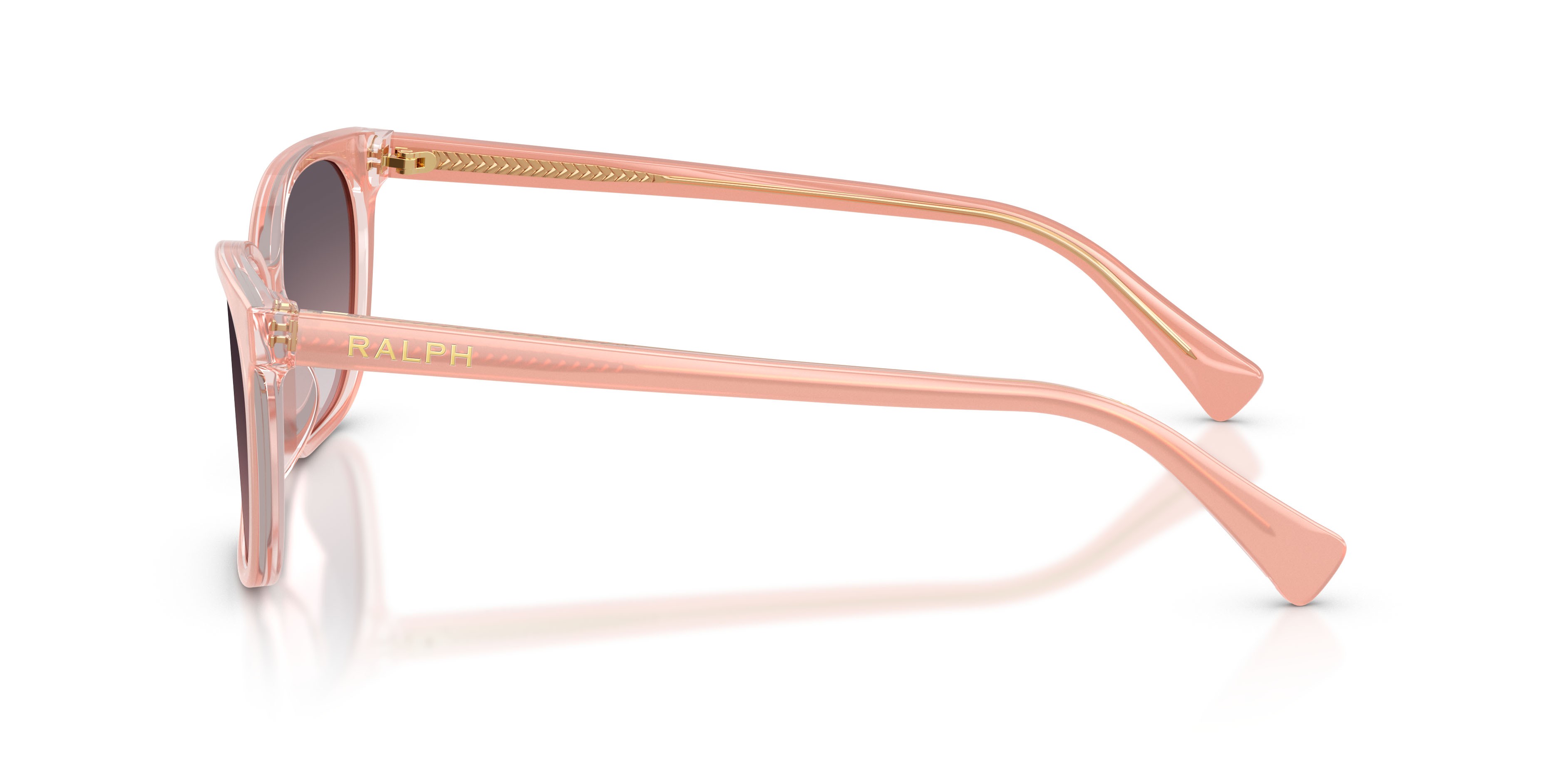 Sunglasses Ralph RA 5348U (629646) color rose/transparent shape square lenses violetto sfumato