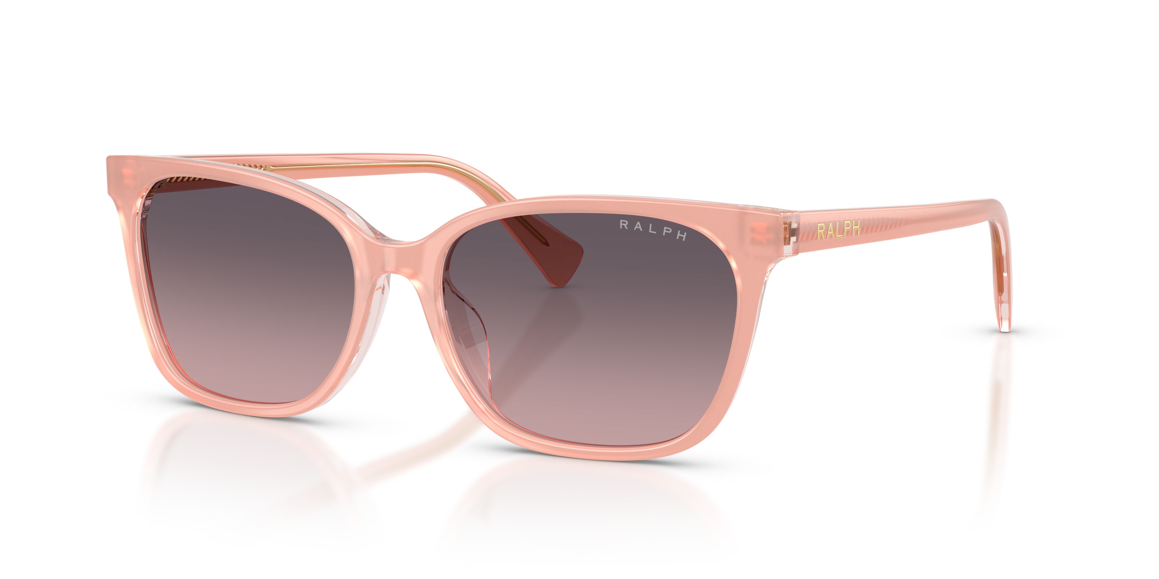 Sunglasses Ralph RA 5348U (629646) color rose/transparent shape square lenses violetto sfumato
