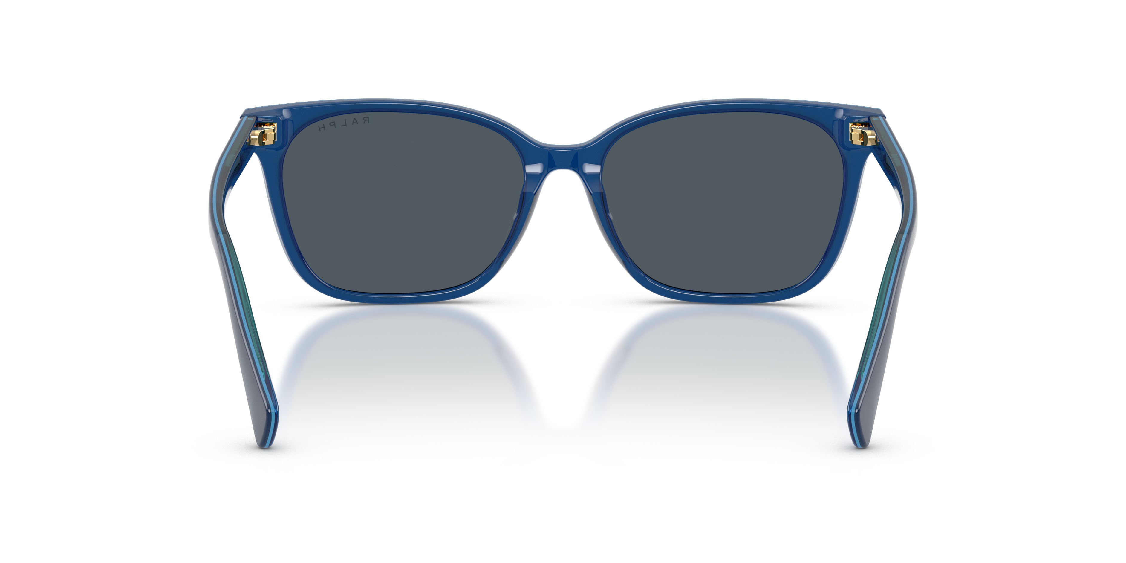 Sunglasses Ralph RA 5348U (634887) color blu trasparente shape square lenses blu/grigio