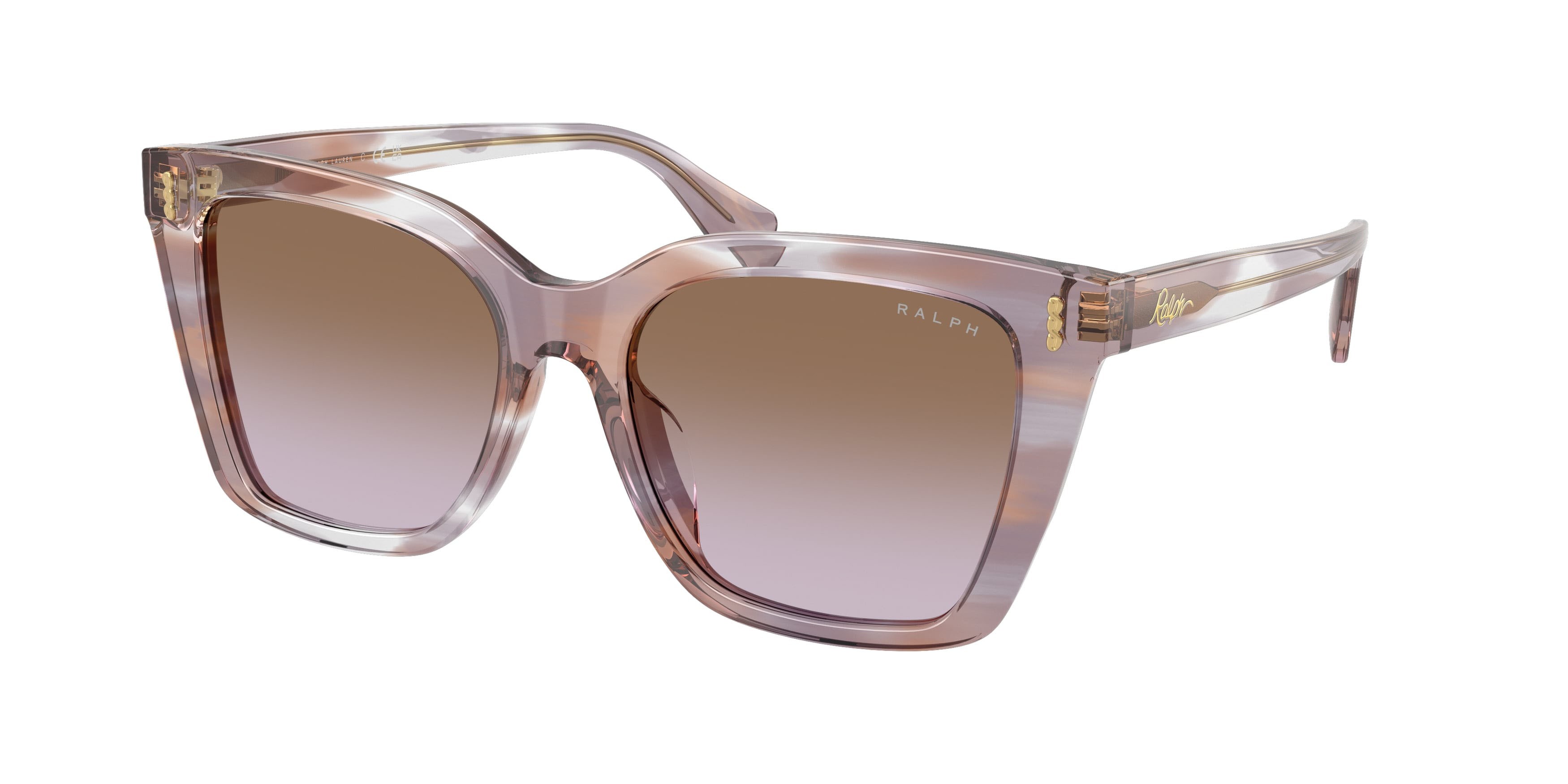 Sunglasses Ralph RA 5349U (634068) color marrone/blu shape square lenses violetto sfumato