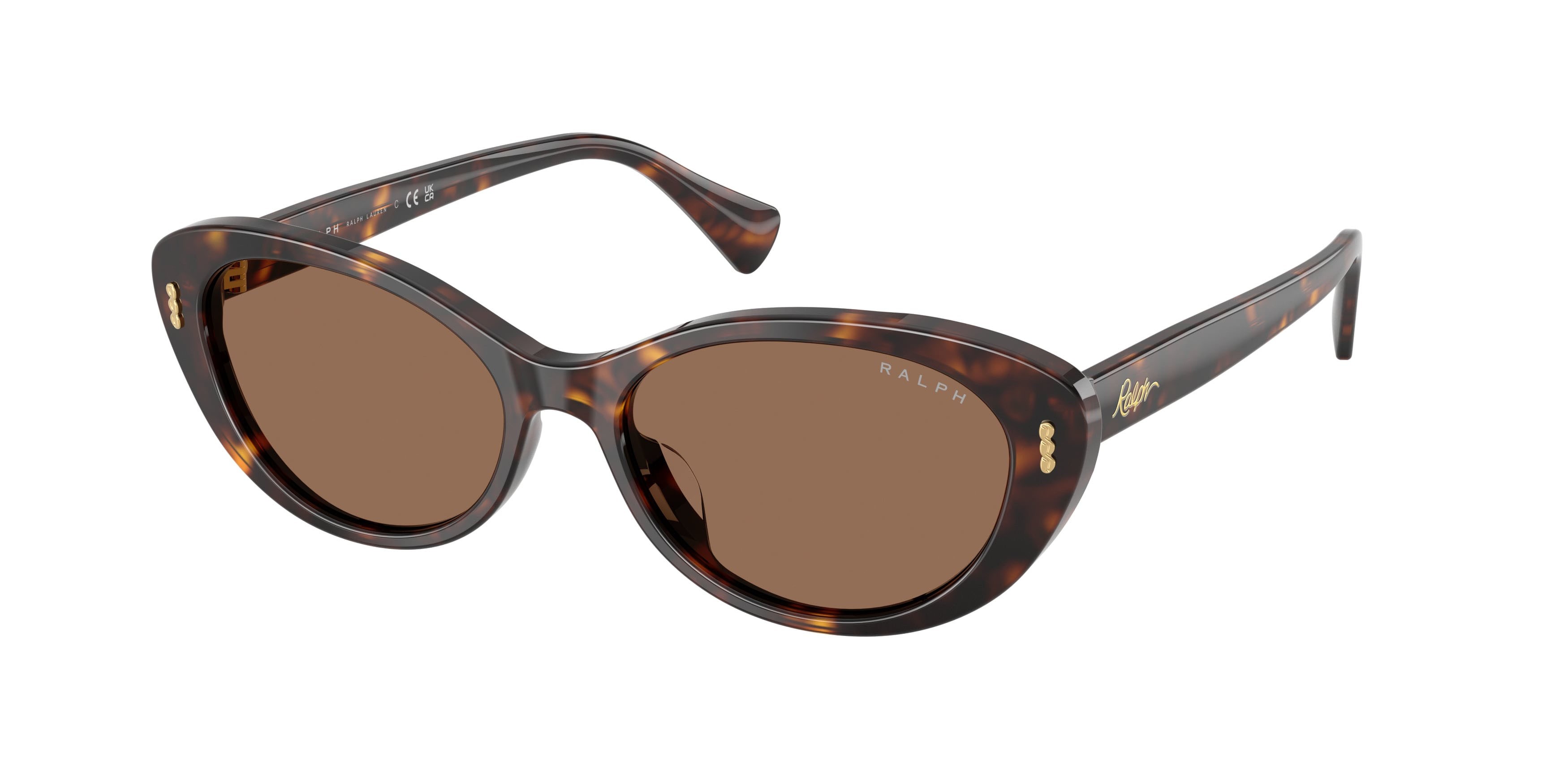 Sunglasses Ralph RA 5350U (500373) color havana scuro shape oval lenses marrone