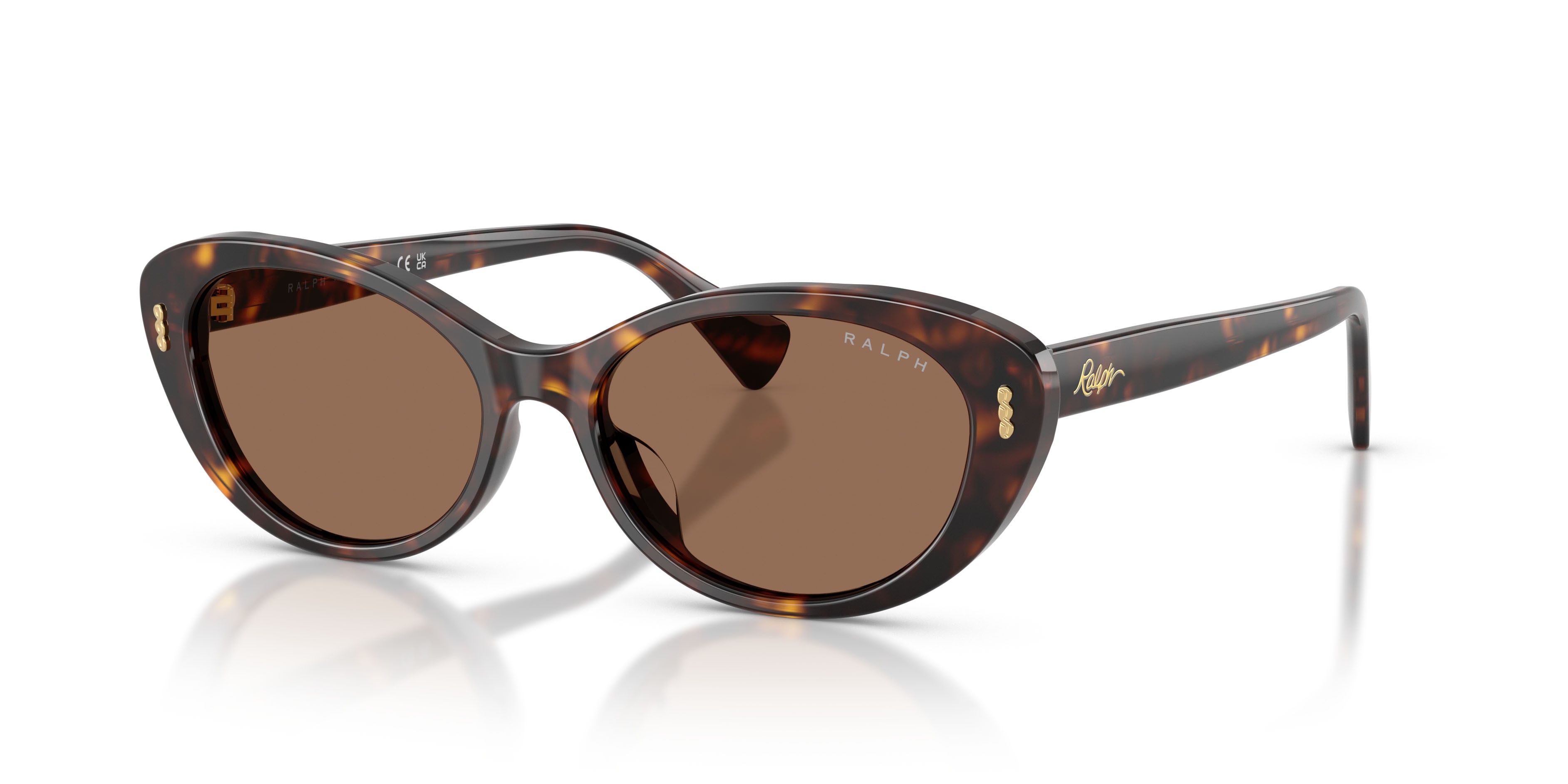 Sunglasses Ralph RA 5350U (500373) color havana scuro shape oval lenses marrone