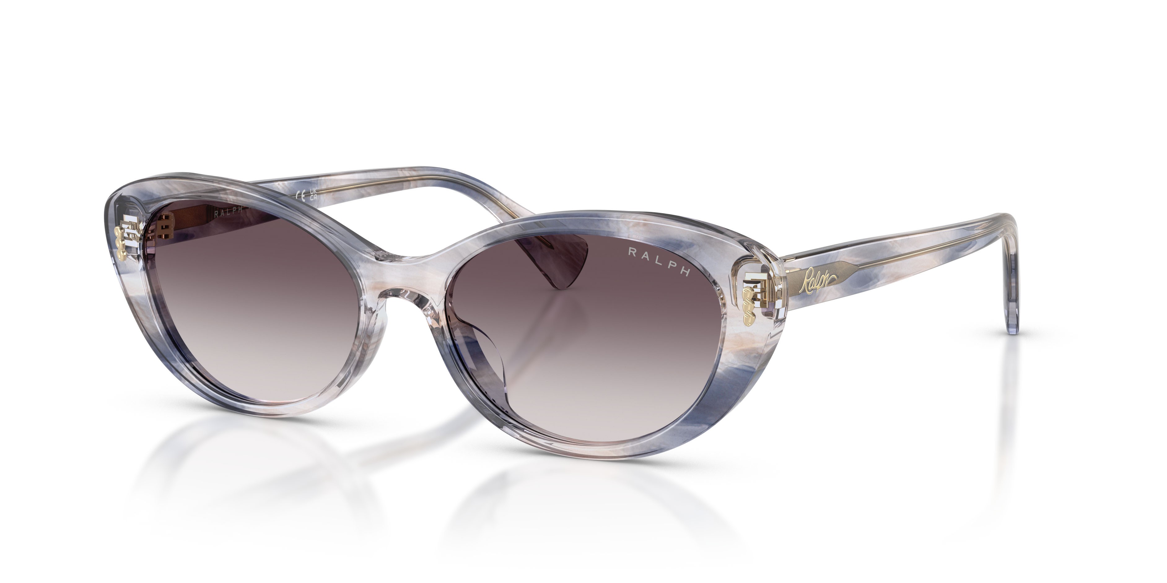 Sunglasses Ralph RA 5350U (634311) color havana grigio shape oval lenses sfumato grigio