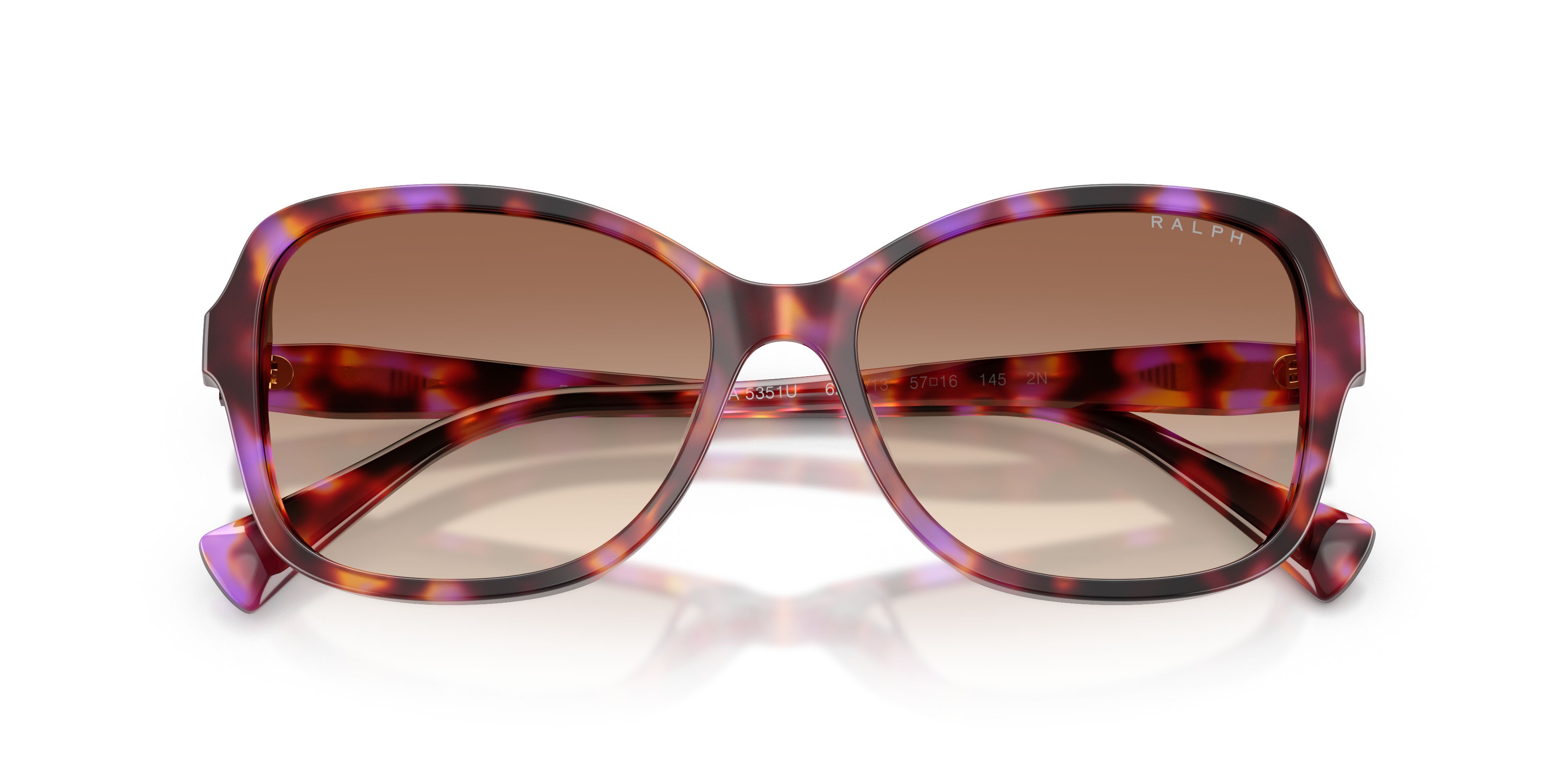 Sunglasses Ralph RA 5351U (623913) color havana violetto shape square lenses marrone sfumato