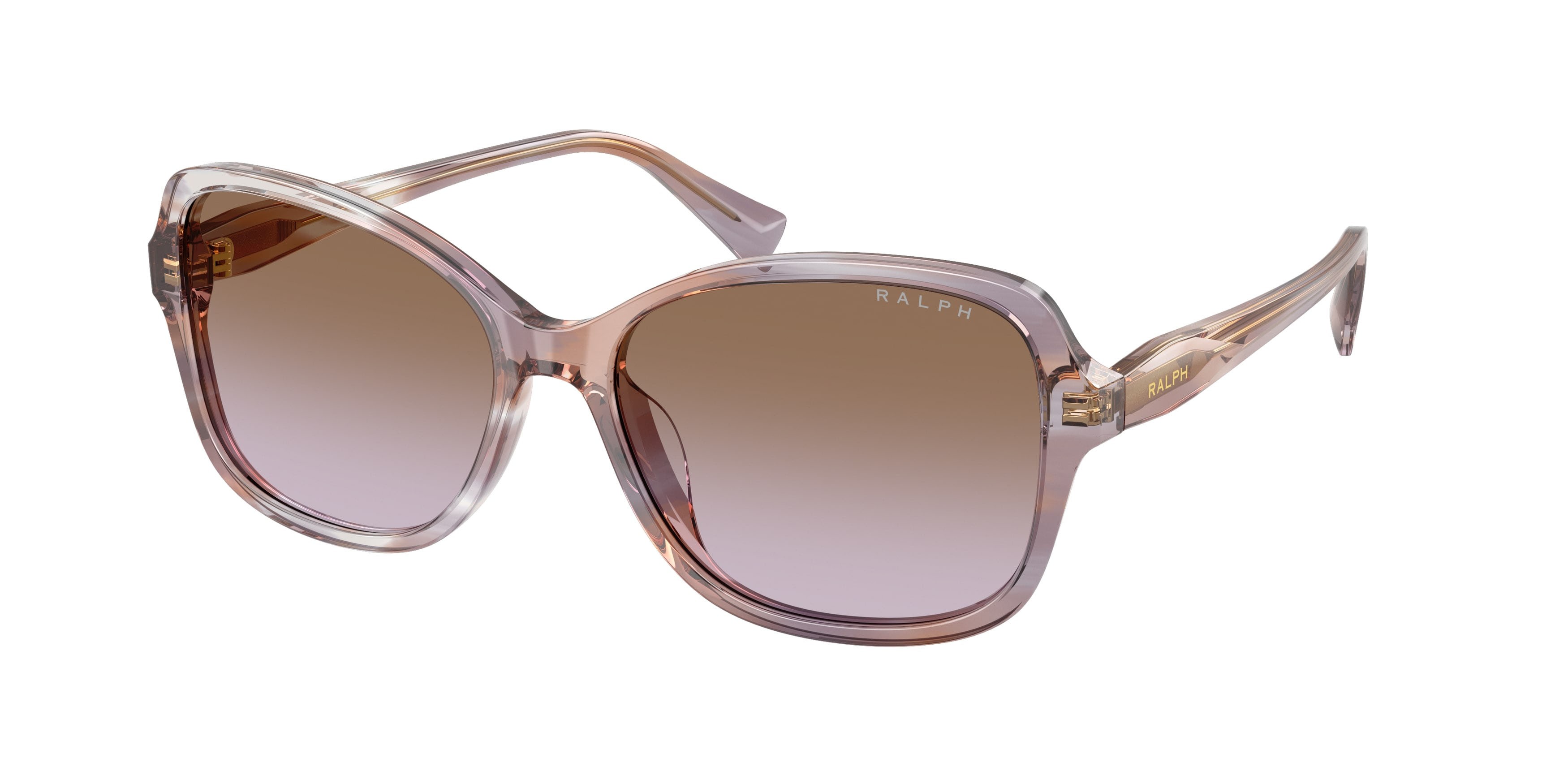 Sunglasses Ralph RA 5351U (634068) color striato marrone shape square lenses violetto sfumato