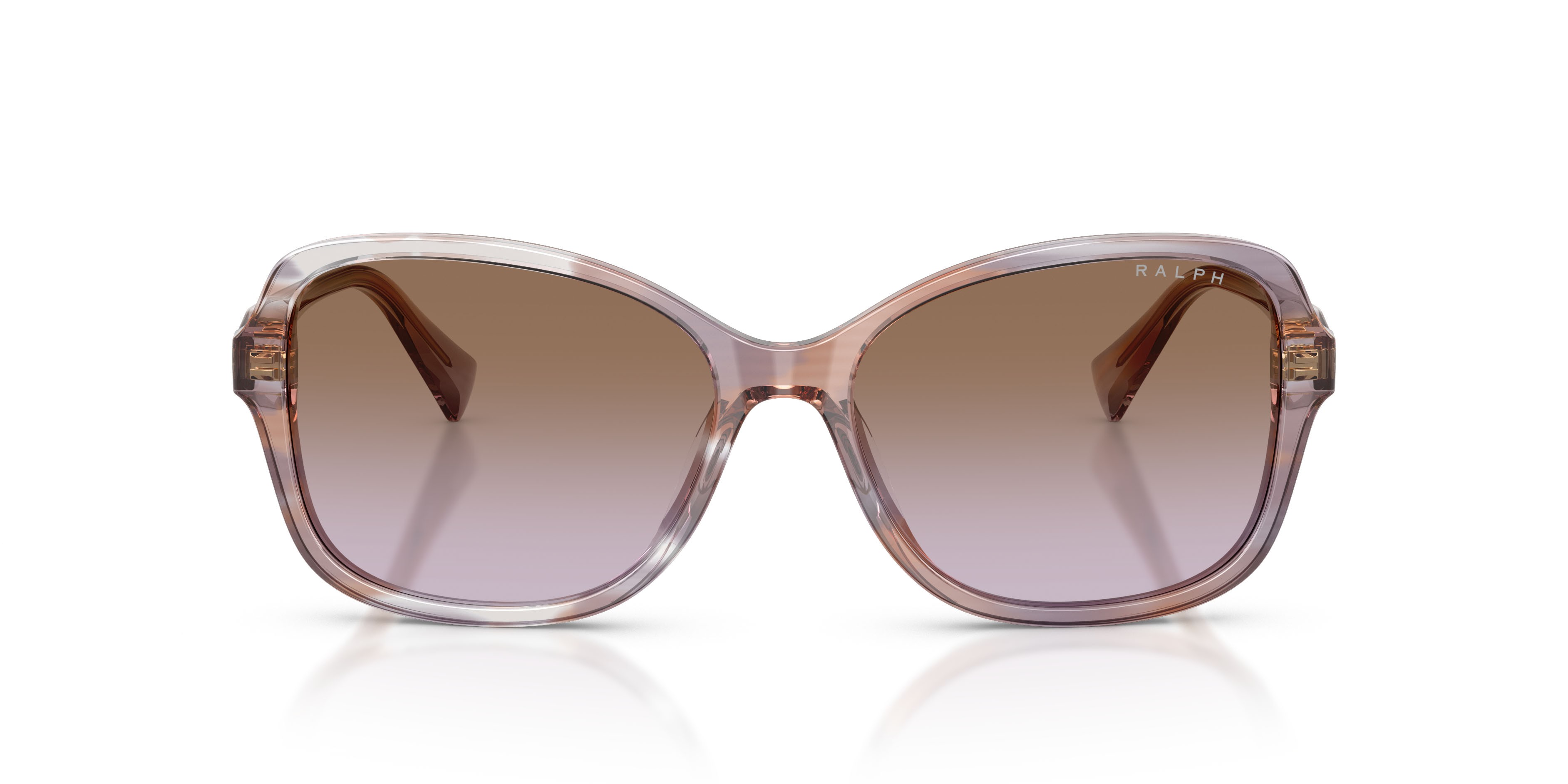 Sunglasses Ralph RA 5351U (634068) color striato marrone shape square lenses violetto sfumato