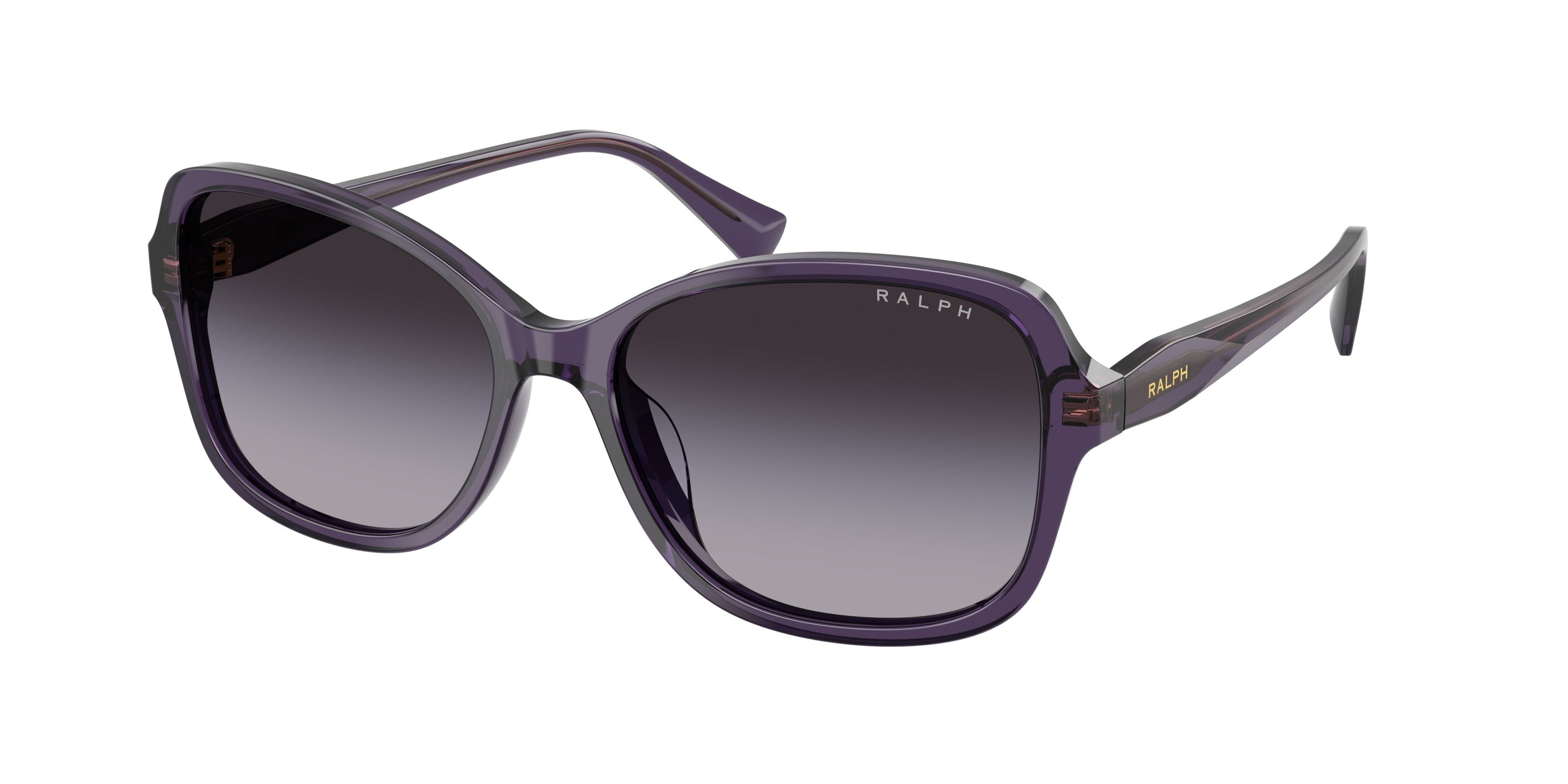 Sunglasses Ralph RA 5351U (63458G) color violetto scuro shape square lenses grigio sfumato
