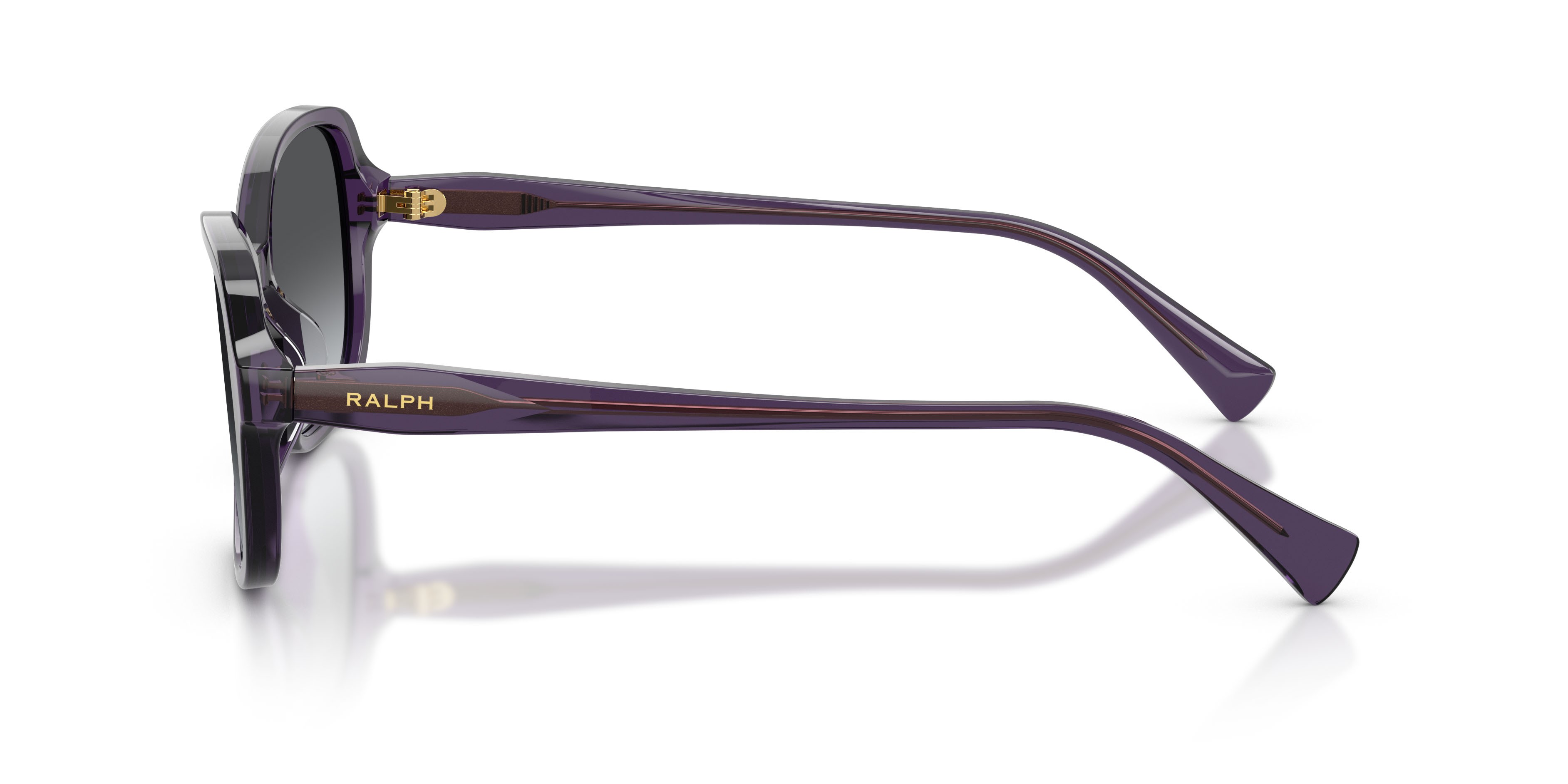Occhiali da sole Ralph RA 5351U (6345T3) colore blu trasparente forma quadrato lenti polarizzata grigio sfumato