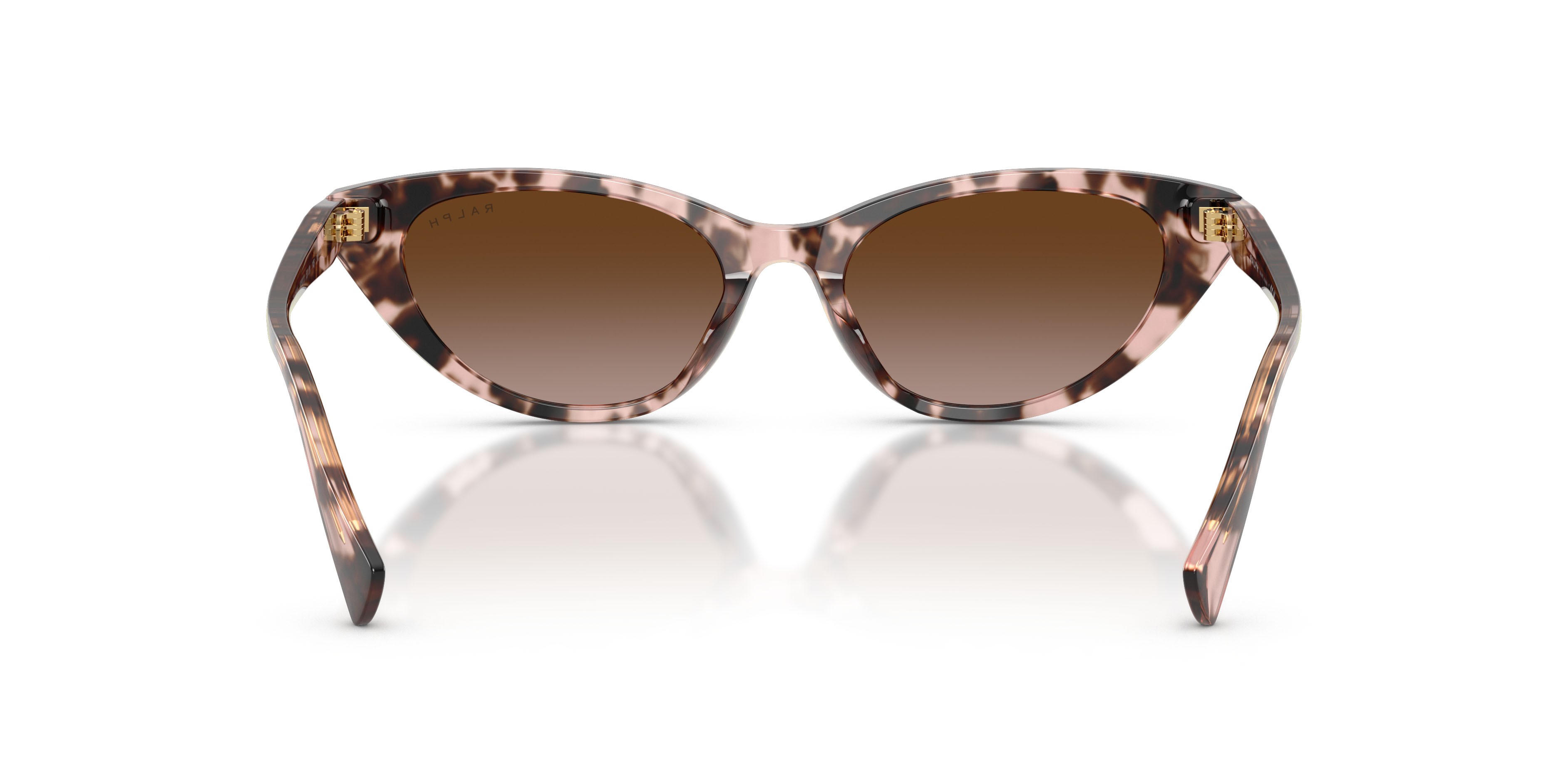 Sunglasses Ralph RA 5352U (605813) color rosa lucido havana shape cat eye lenses marrone sfumato