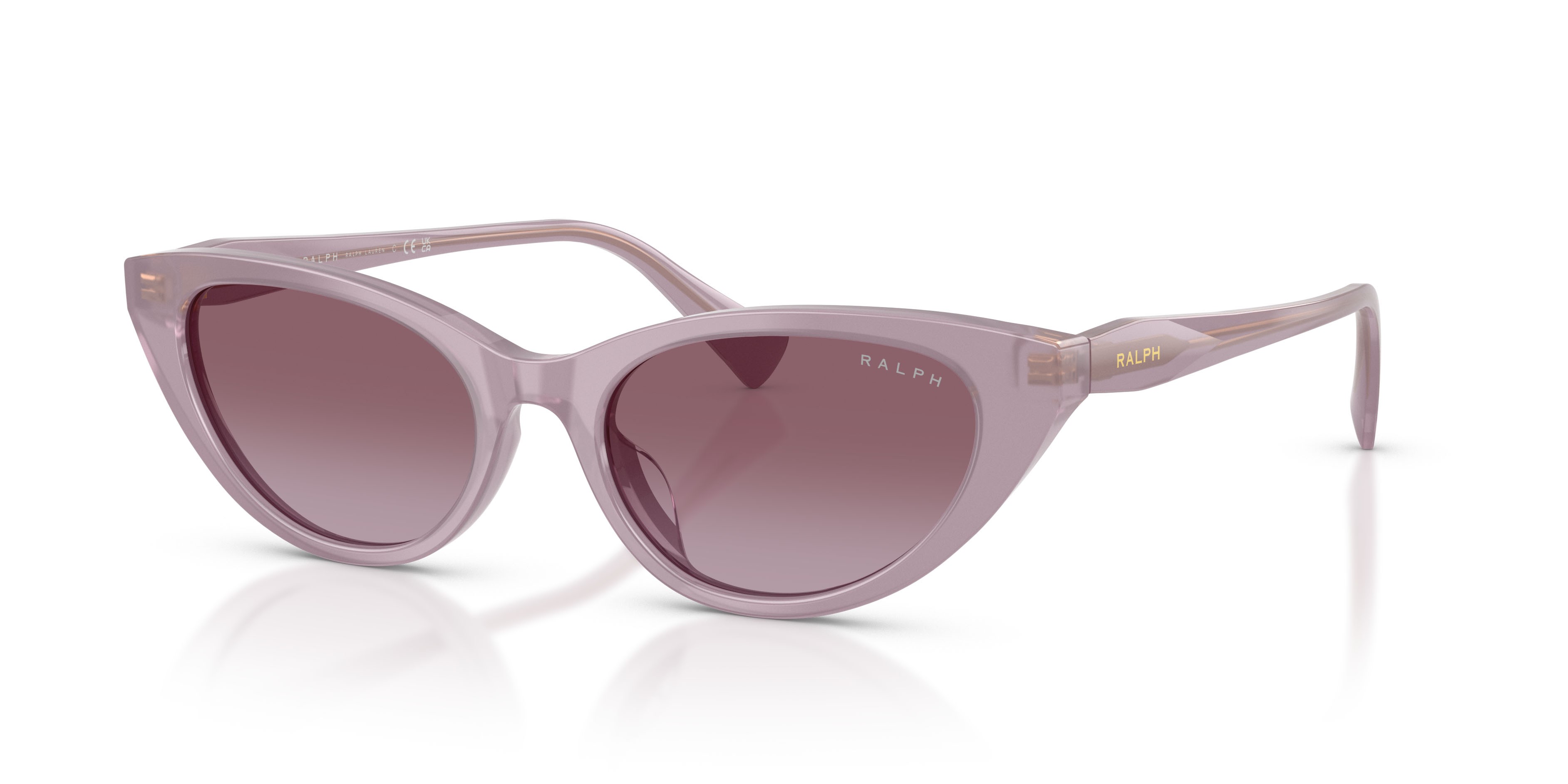 Sunglasses Ralph RA 5352U (62388H) color viola brillante shape cat eye lenses violetto sfumato