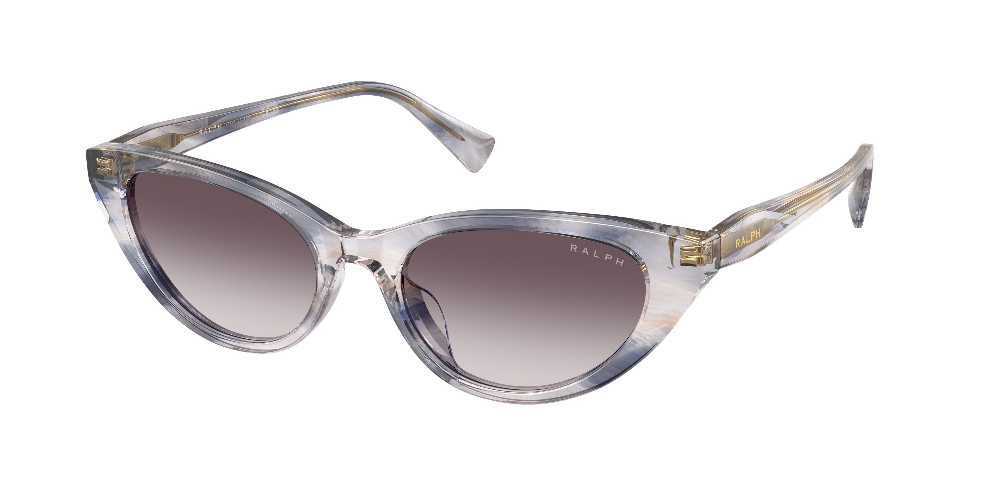Sunglasses Ralph RA 5352U (634311) color striato grigio shape cat eye lenses sfumato grigio