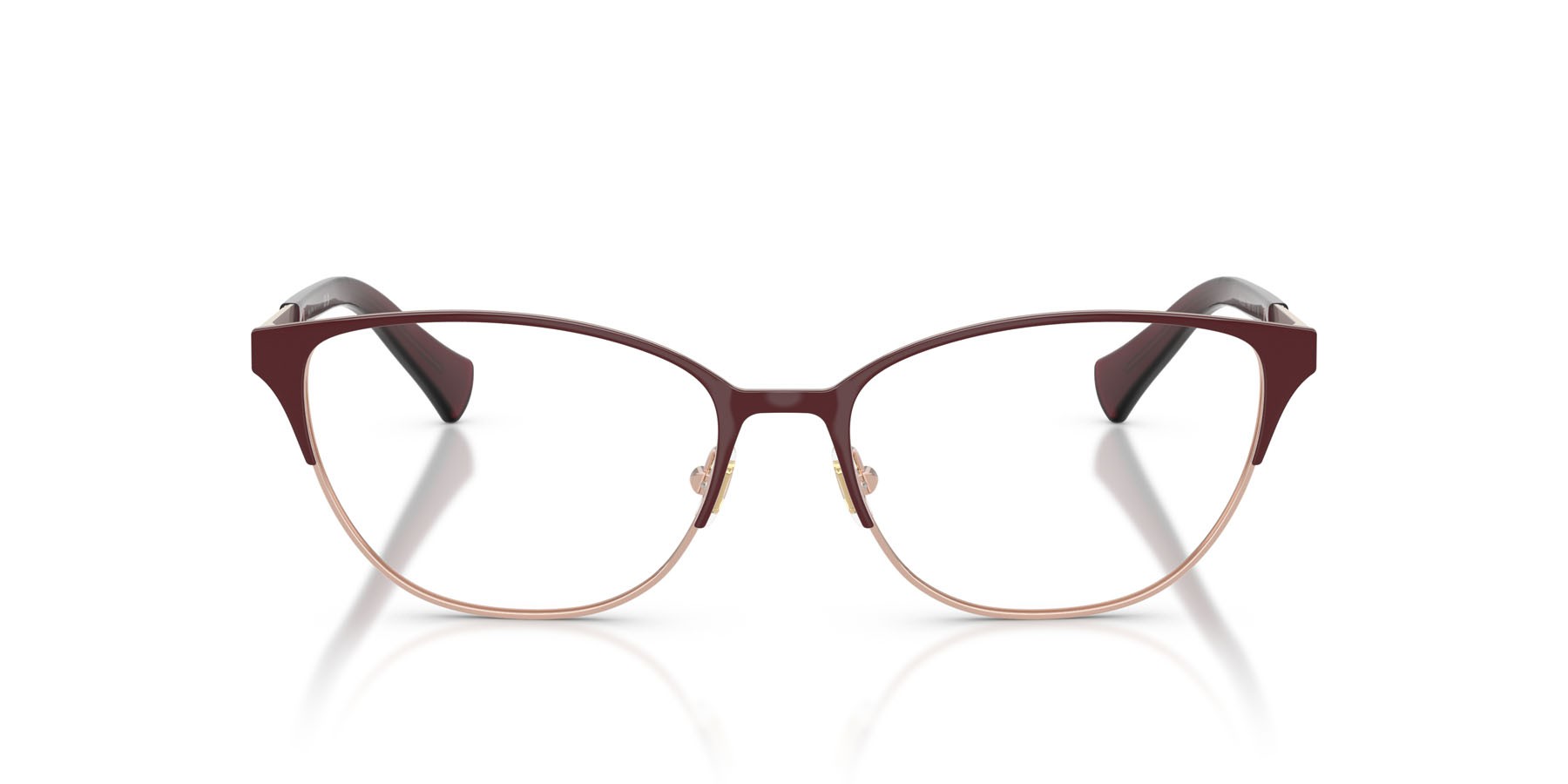 Eyeglasses Ralph RA 6055 (9365) color bordeaux shape cat eye lenses lente demo
