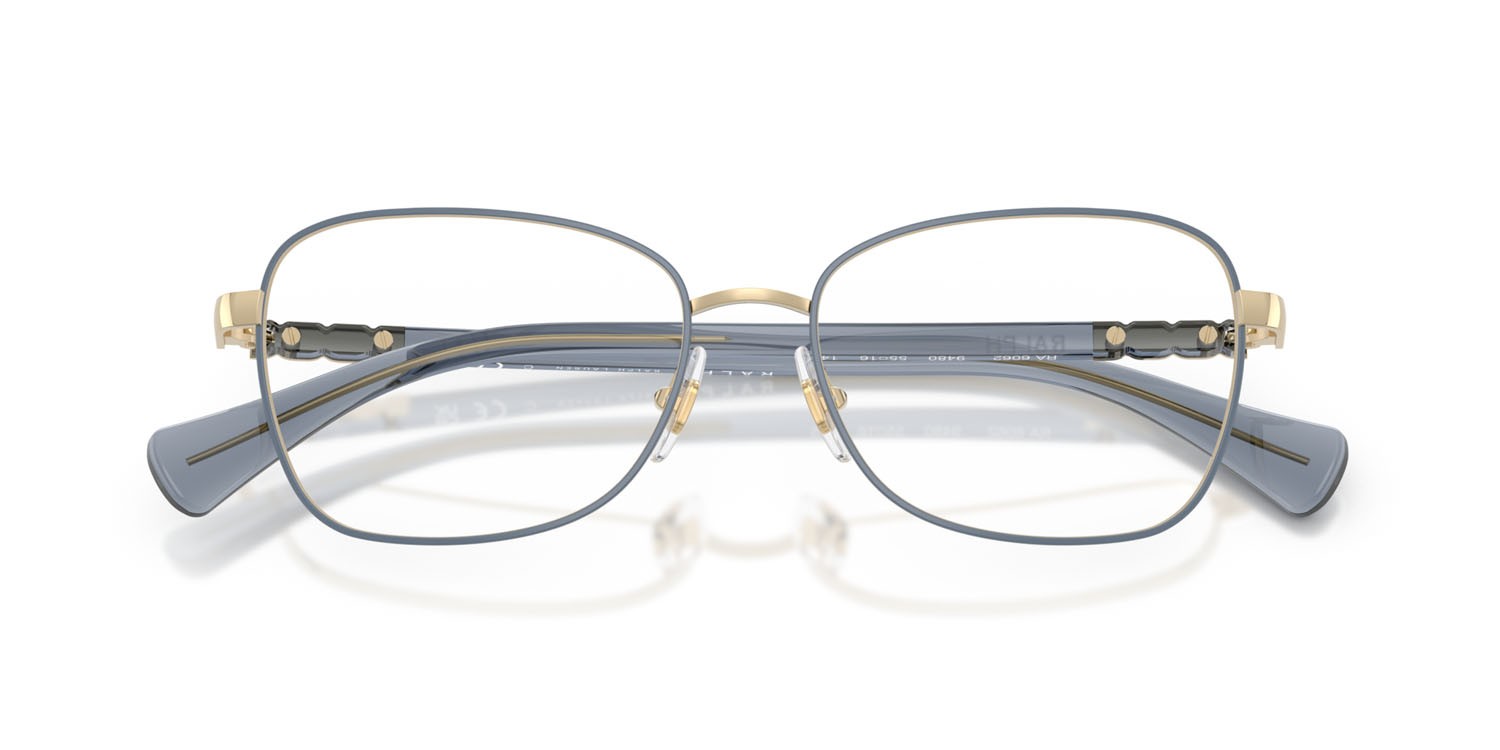 Occhiali da vista Ralph RA 6062 (9480) colore azzurro lucido forma quadrato lenti lente demo