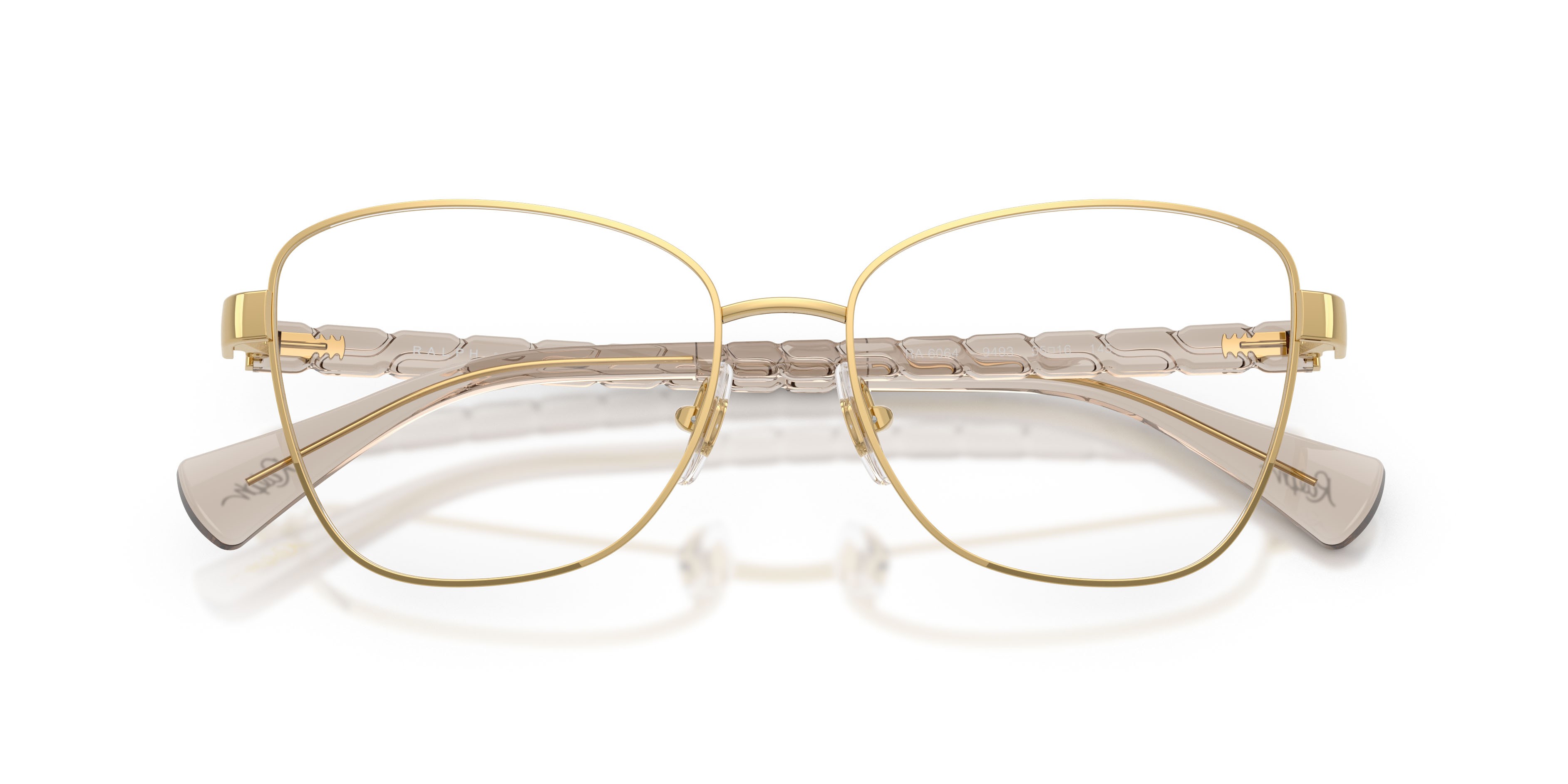 Eyeglasses Ralph RA 6064 (9493) color oro lucido shape irregular lenses lente demo