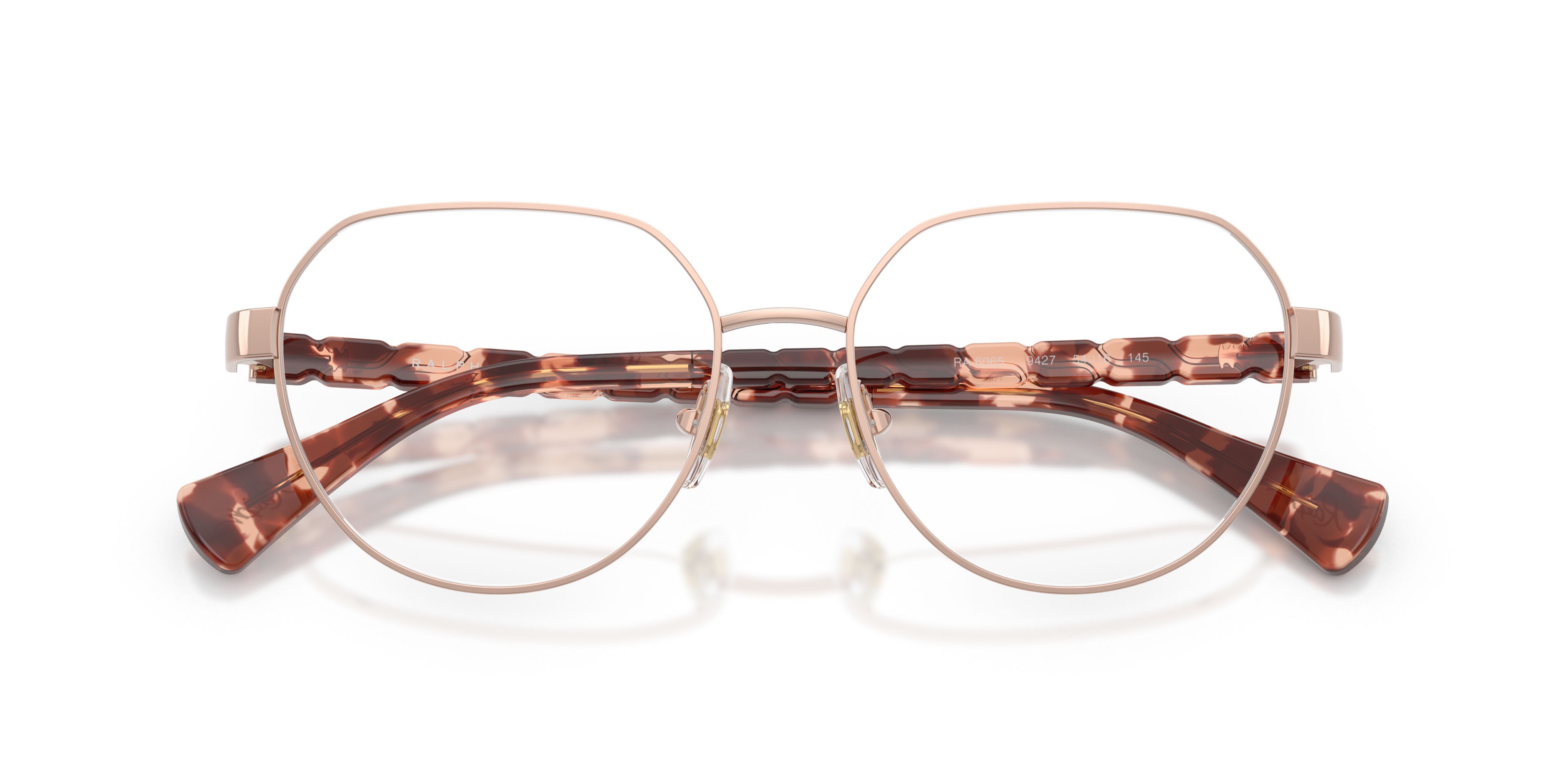 Eyeglasses Ralph RA 6065 (9427) color rose gold lucido shape irregular lenses lente demo