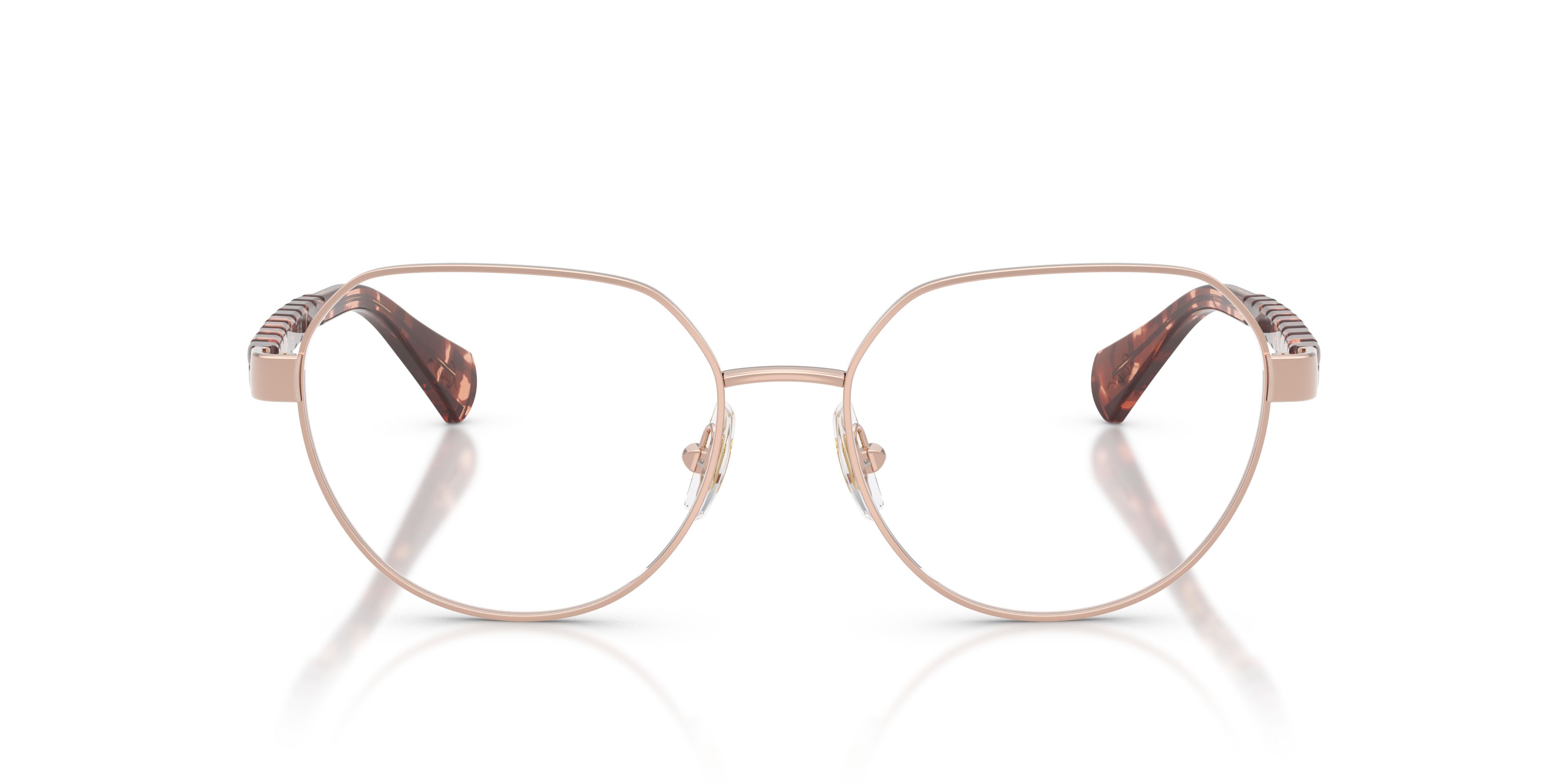 Eyeglasses Ralph RA 6065 (9427) color rose gold lucido shape irregular lenses lente demo