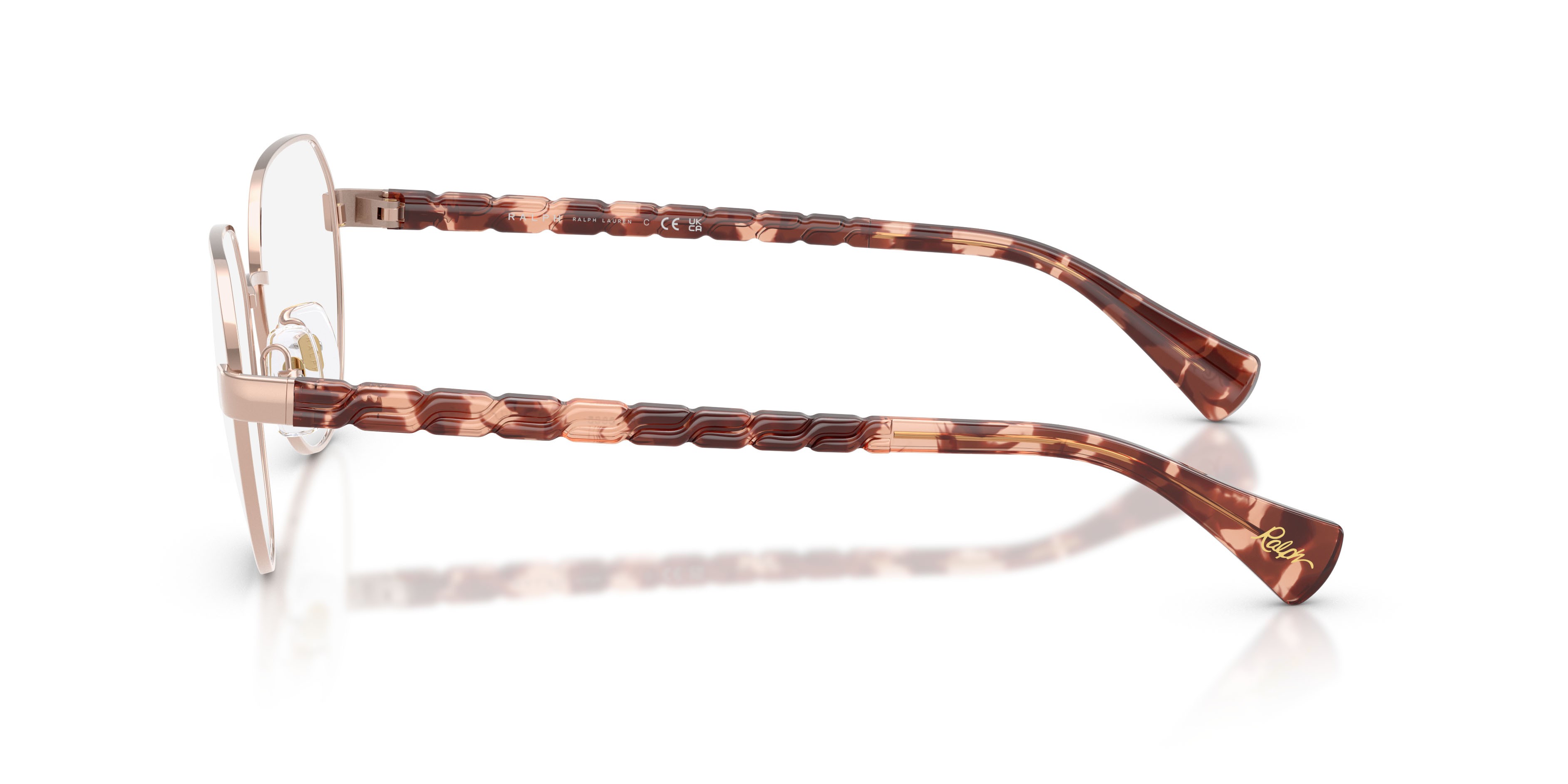 Eyeglasses Ralph RA 6065 (9427) color rose gold lucido shape irregular lenses lente demo