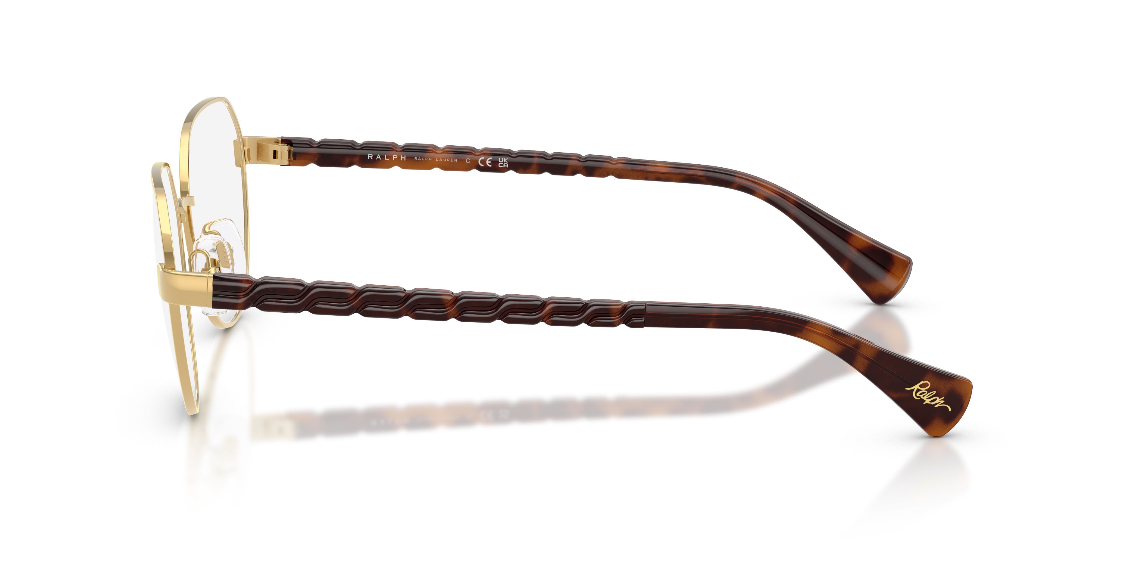Eyeglasses Ralph RA 6065 (9490) color oro lucido shape irregular lenses lente demo